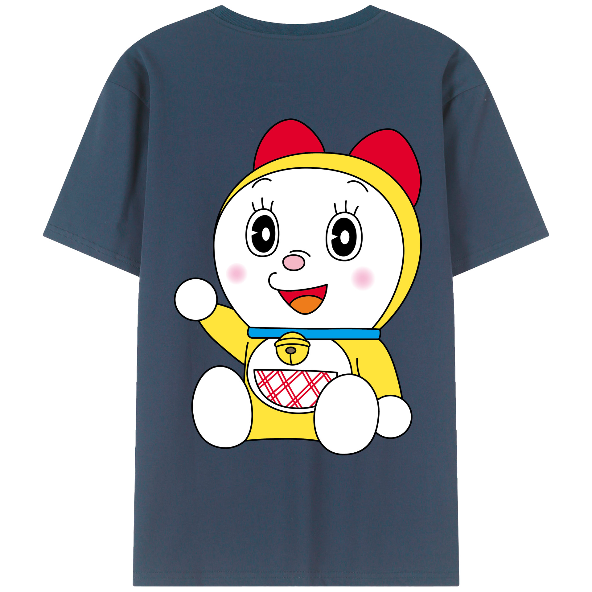 （画像用） ドラえもん ドラミ Doraemon Dorami 綿100％ メンズ半袖Tシャツ（バックプリント） 通気性