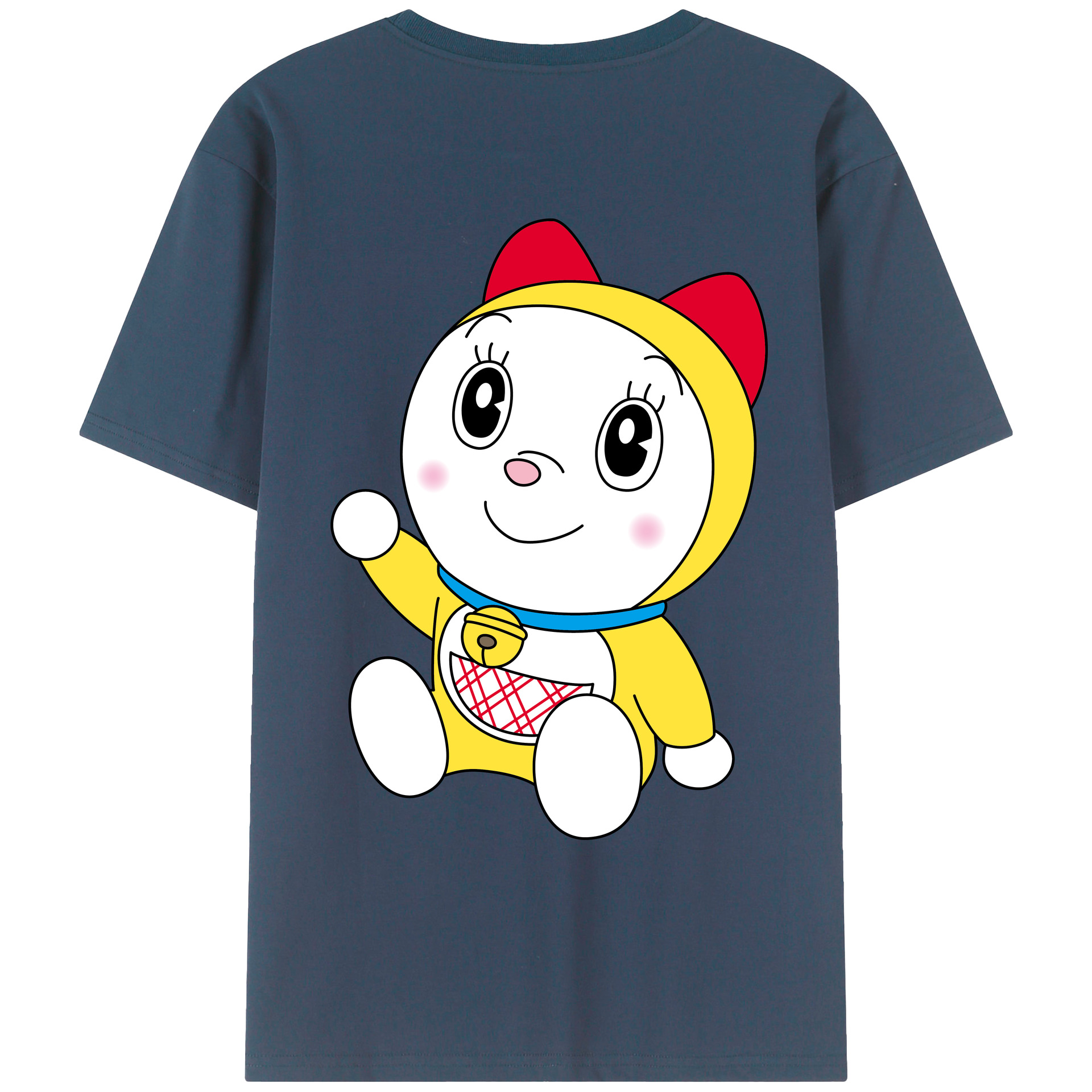 （画像用） ドラえもん ドラミ Doraemon Dorami 綿100％ メンズ半袖Tシャツ（バックプリント） 通気性
