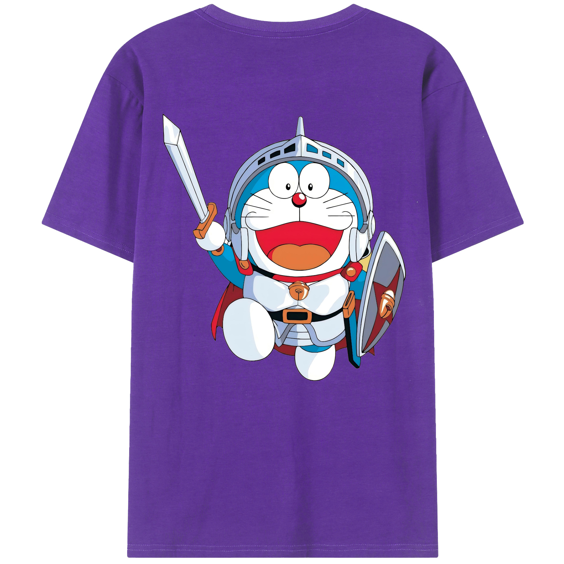 （画像用） ドラえもん Doraemon 綿100％ メンズ半袖Tシャツ（バックプリント） 通気性