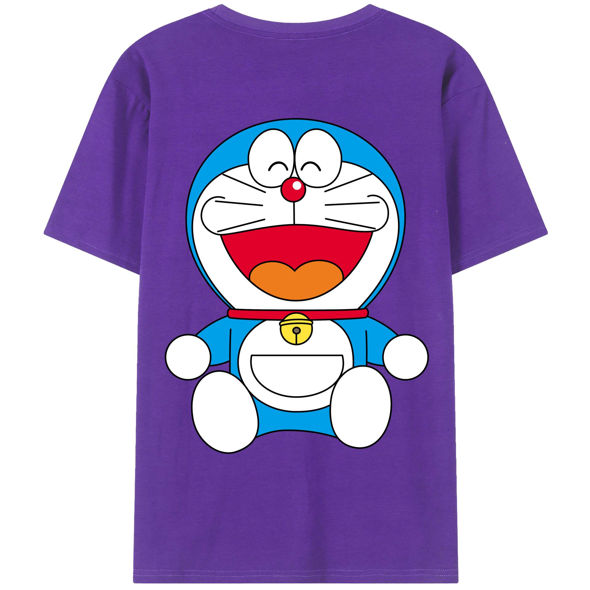 （画像用） ドラえもん Doraemon 綿100％ メンズ半袖Tシャツ（バックプリント） 通気性