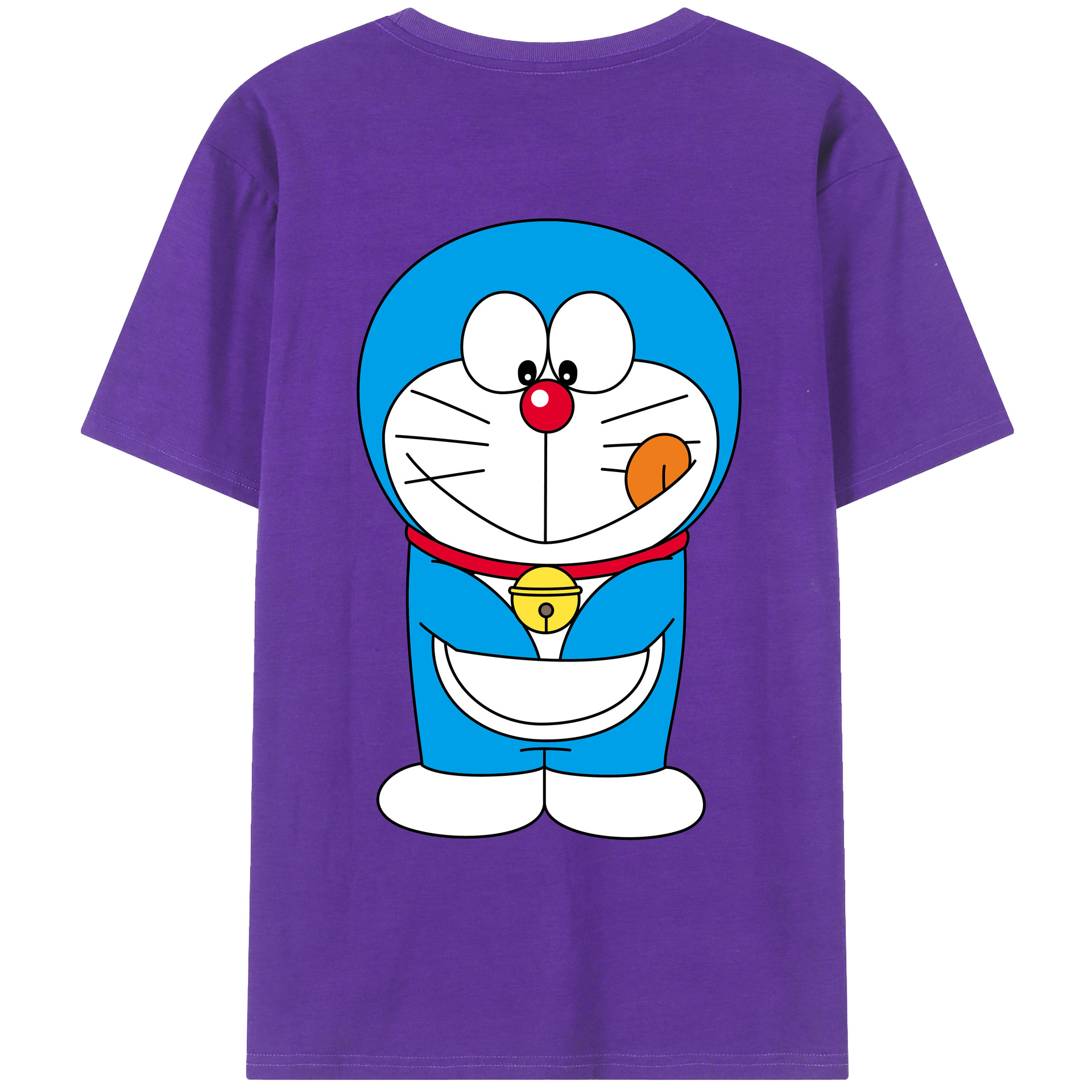 （画像用） ドラえもん Doraemon 綿100％ メンズ半袖Tシャツ（バックプリント） 通気性