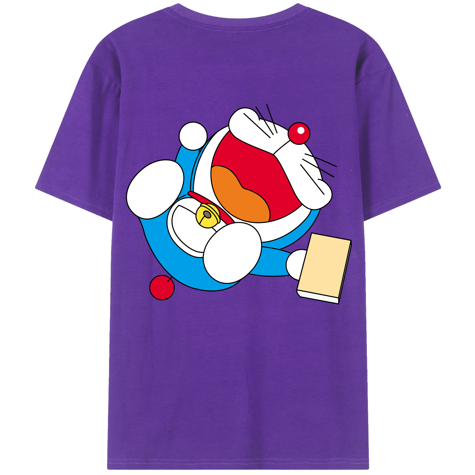 （画像用） ドラえもん Doraemon 綿100％ メンズ半袖Tシャツ（バックプリント） 通気性