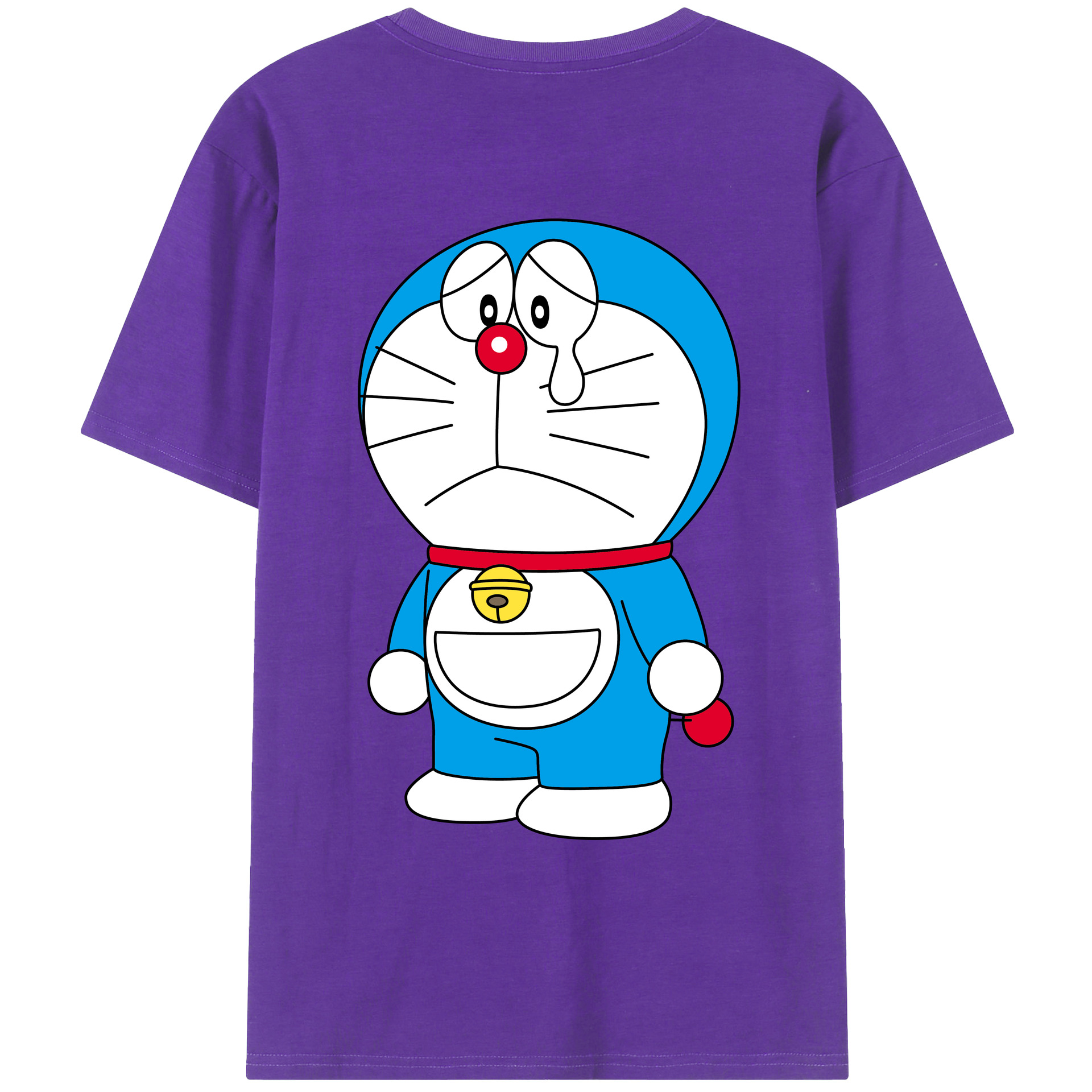 （画像用） ドラえもん Doraemon 綿100％ メンズ半袖Tシャツ（バックプリント） 通気性