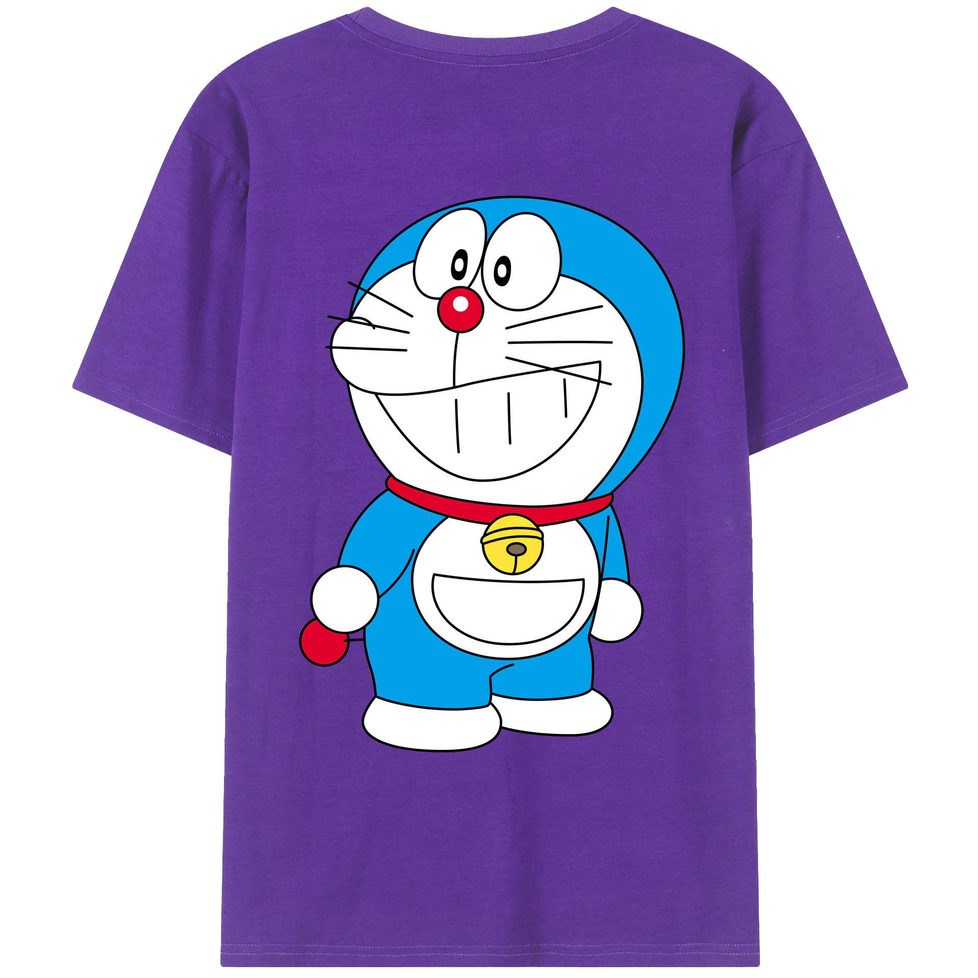 （画像用） ドラえもん Doraemon 綿100％ メンズ半袖Tシャツ（バックプリント） 通気性