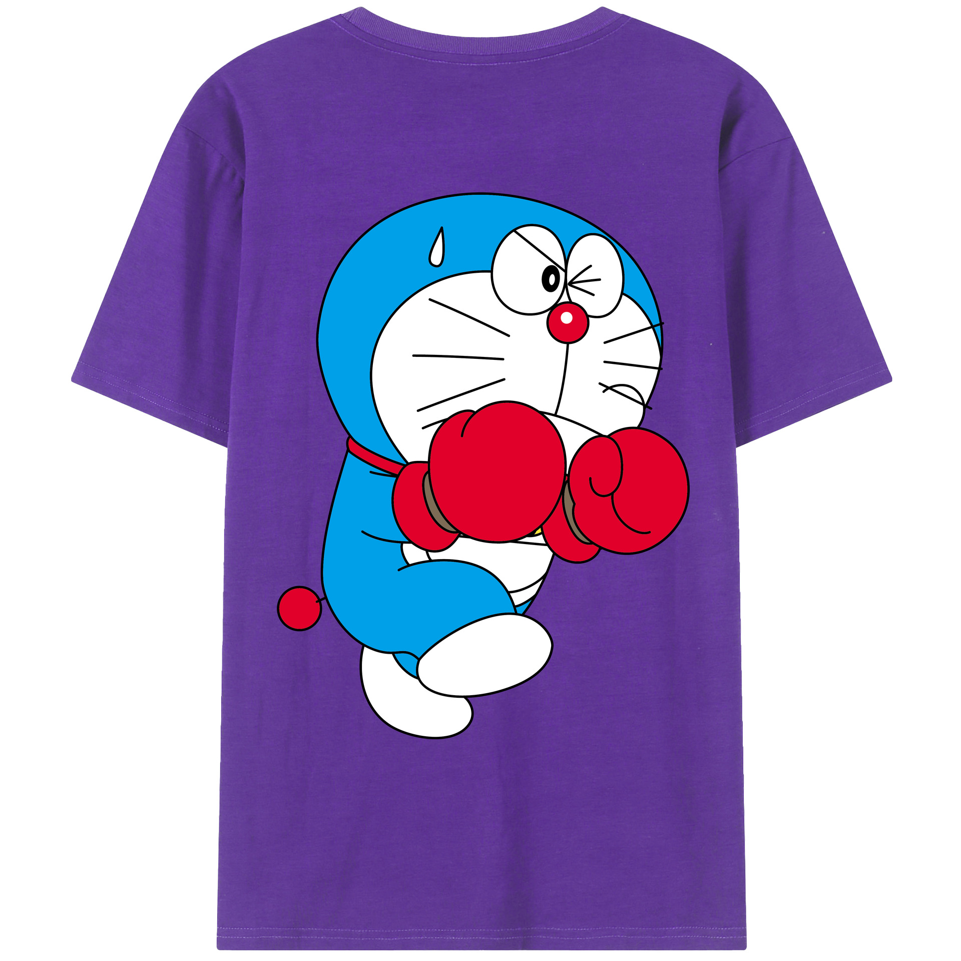 （画像用） ドラえもん Doraemon 綿100％ メンズ半袖Tシャツ（バックプリント） 通気性