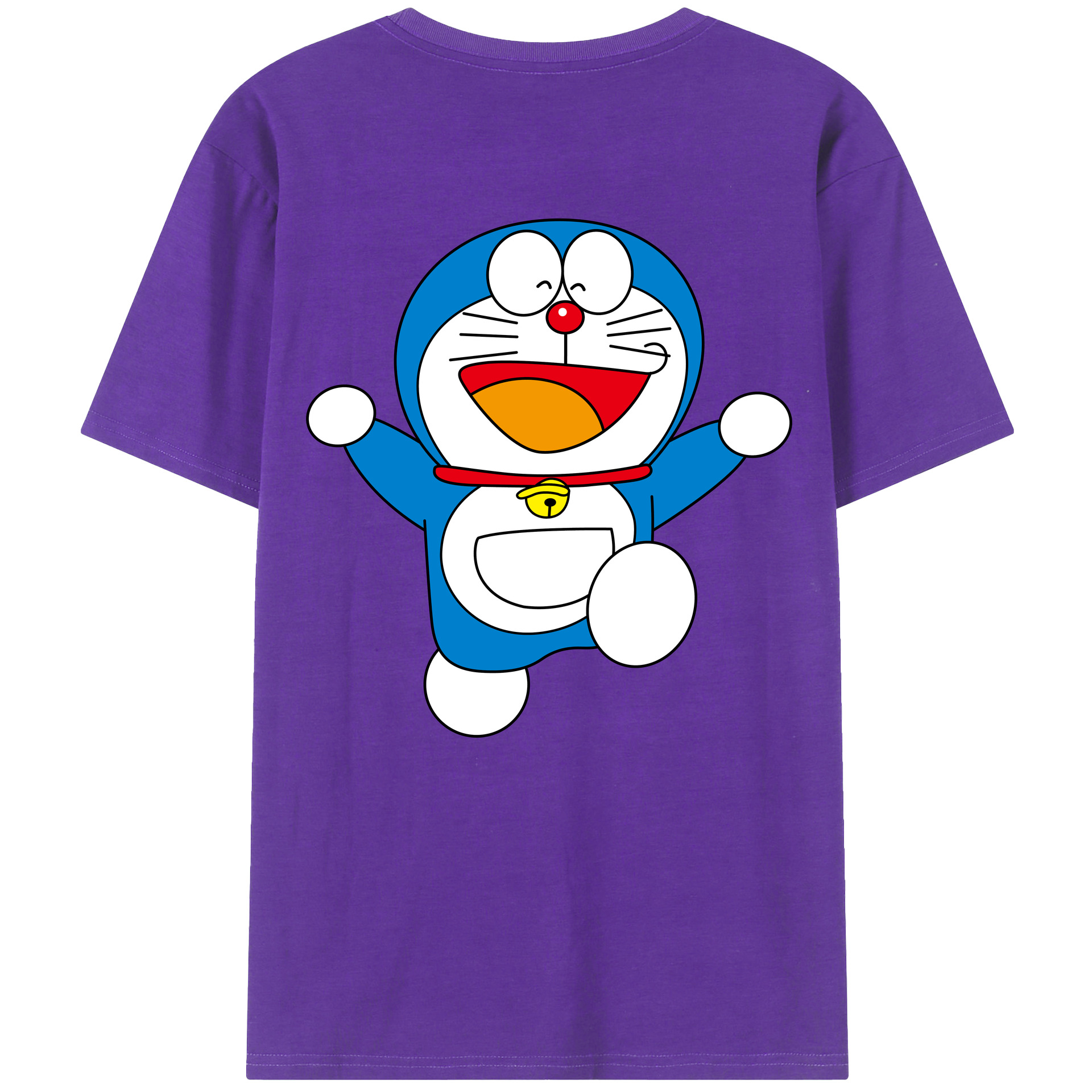 （画像用） ドラえもん Doraemon 綿100％ メンズ半袖Tシャツ（バックプリント） 通気性