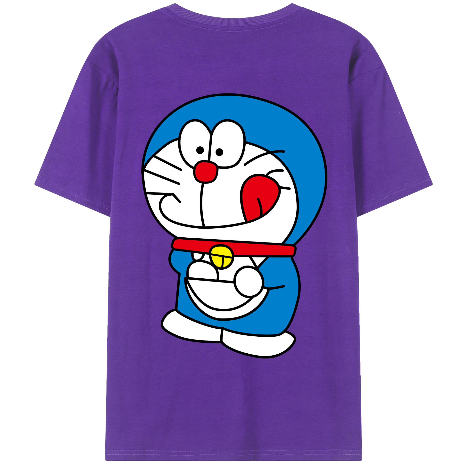 （画像用） ドラえもん Doraemon 綿100％ メンズ半袖Tシャツ（バックプリント） 通気性