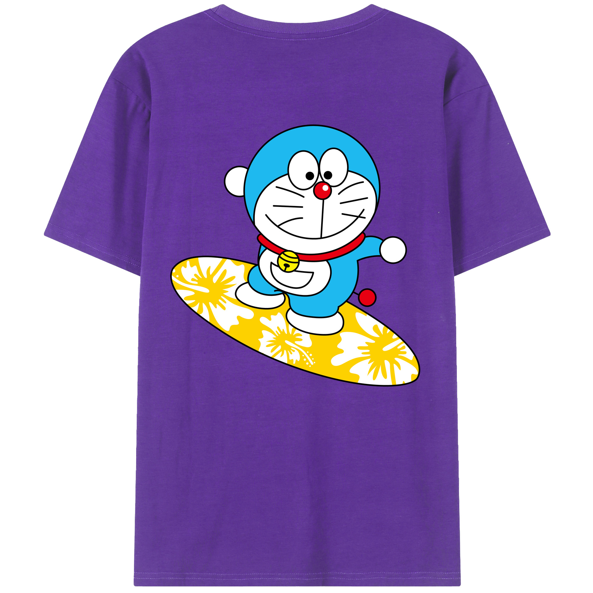 （画像用） ドラえもん Doraemon 綿100％ メンズ半袖Tシャツ（バックプリント） 通気性