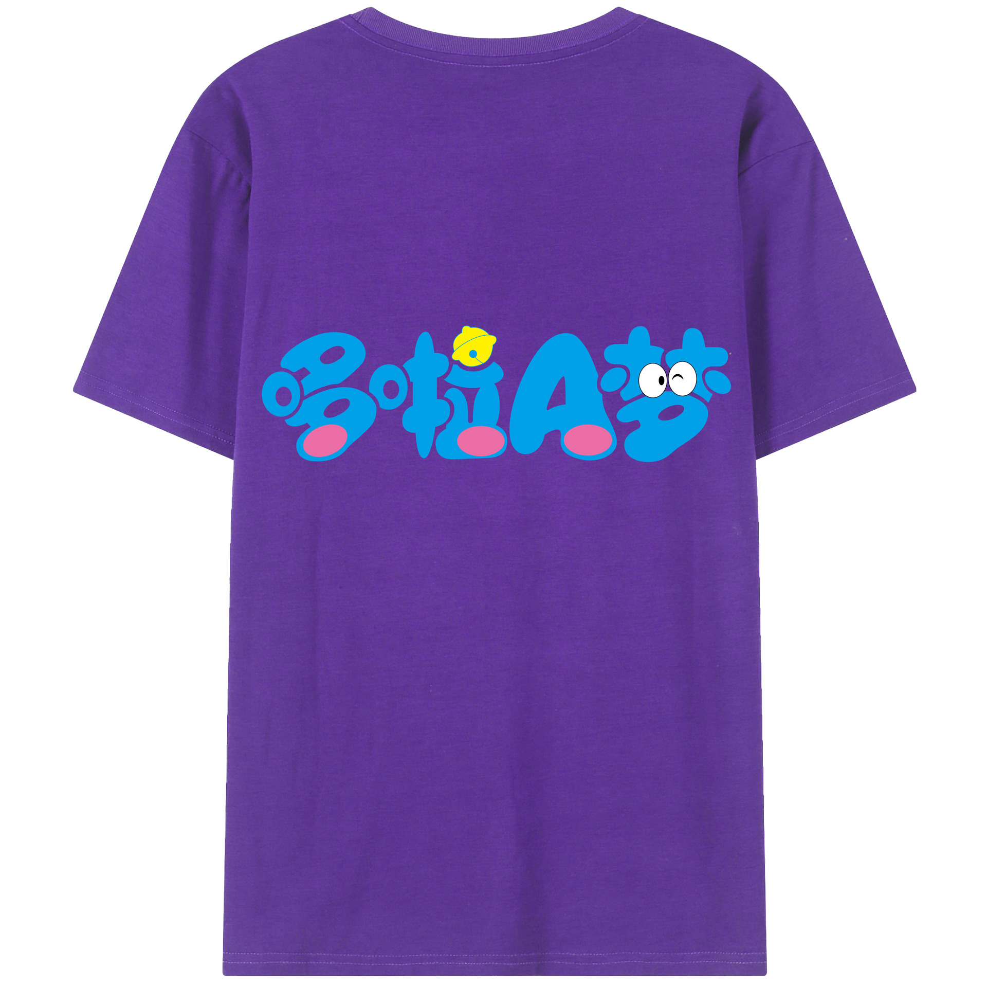 （画像用） ドラえもん Doraemon 綿100％ メンズ半袖Tシャツ（バックプリント） 通気性