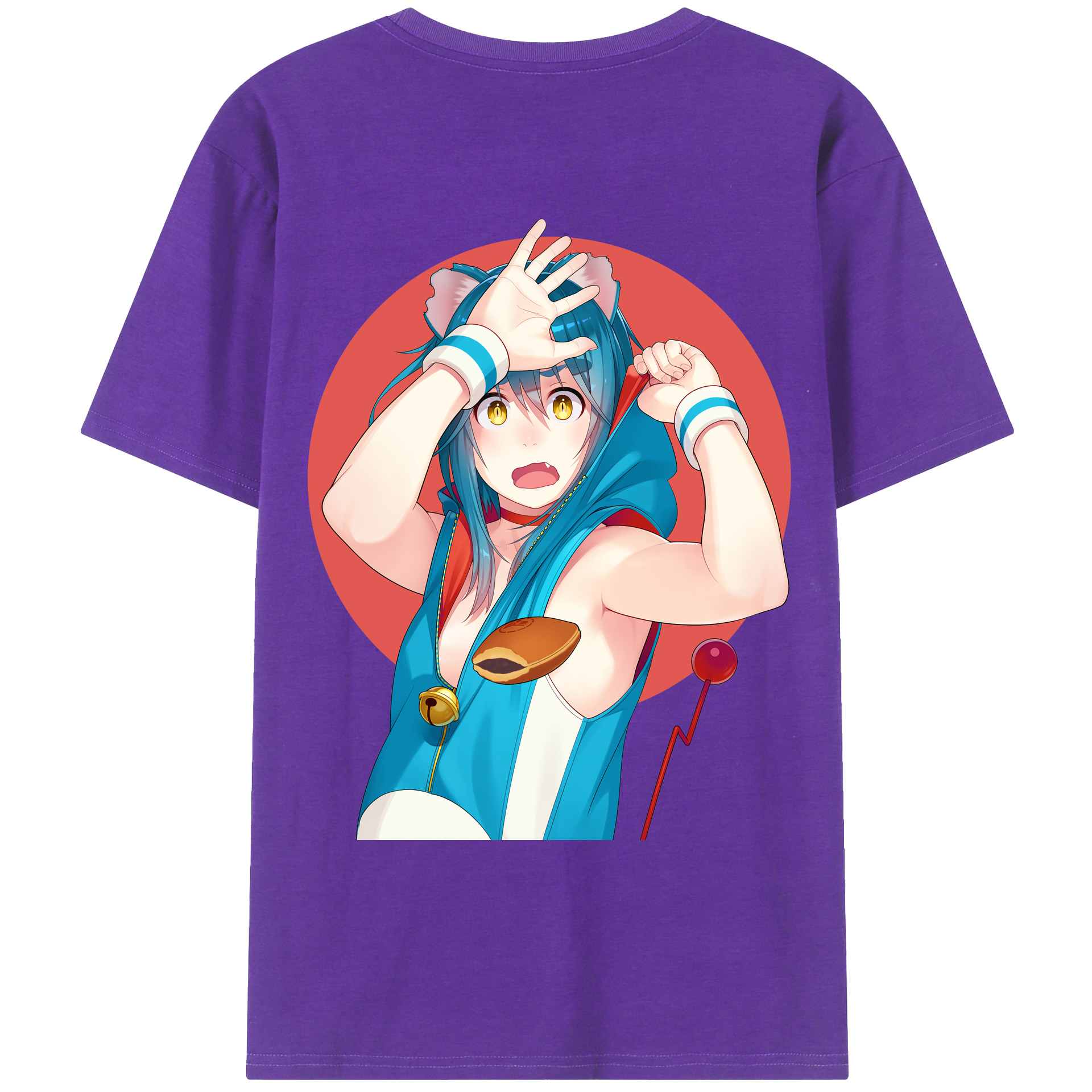 （画像用） ドラえもん Doraemon 綿100％ メンズ半袖Tシャツ（バックプリント） 通気性