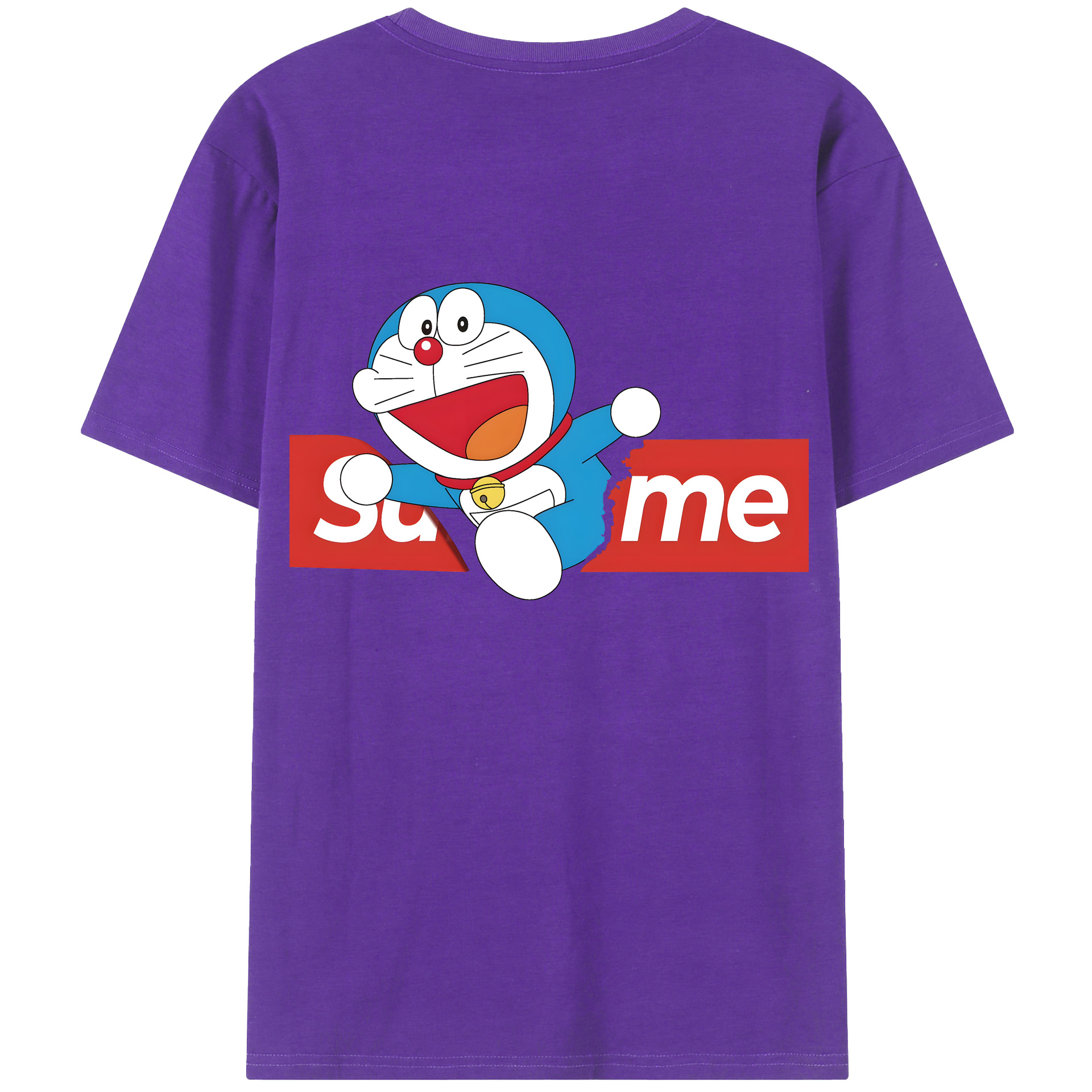 （画像用） ドラえもん Doraemon 綿100％ メンズ半袖Tシャツ（バックプリント） 通気性