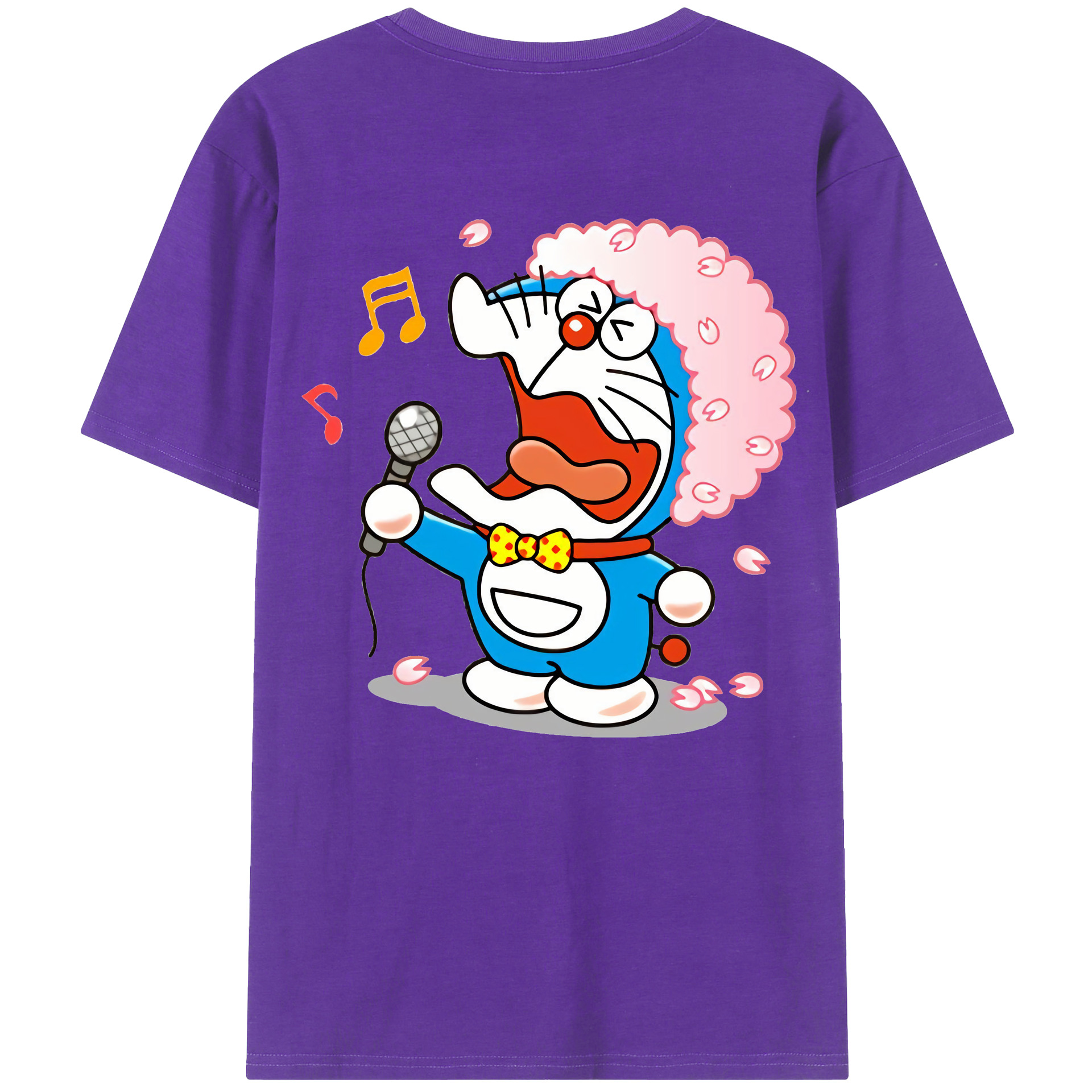 （画像用） ドラえもん Doraemon 綿100％ メンズ半袖Tシャツ（バックプリント） 通気性