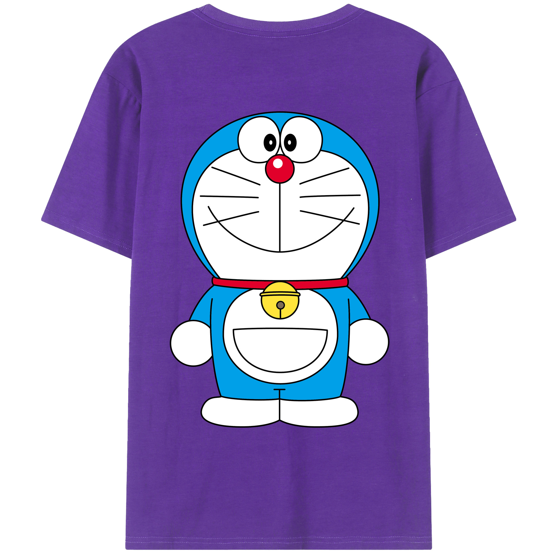（画像用） ドラえもん Doraemon 綿100％ メンズ半袖Tシャツ（バックプリント） 通気性