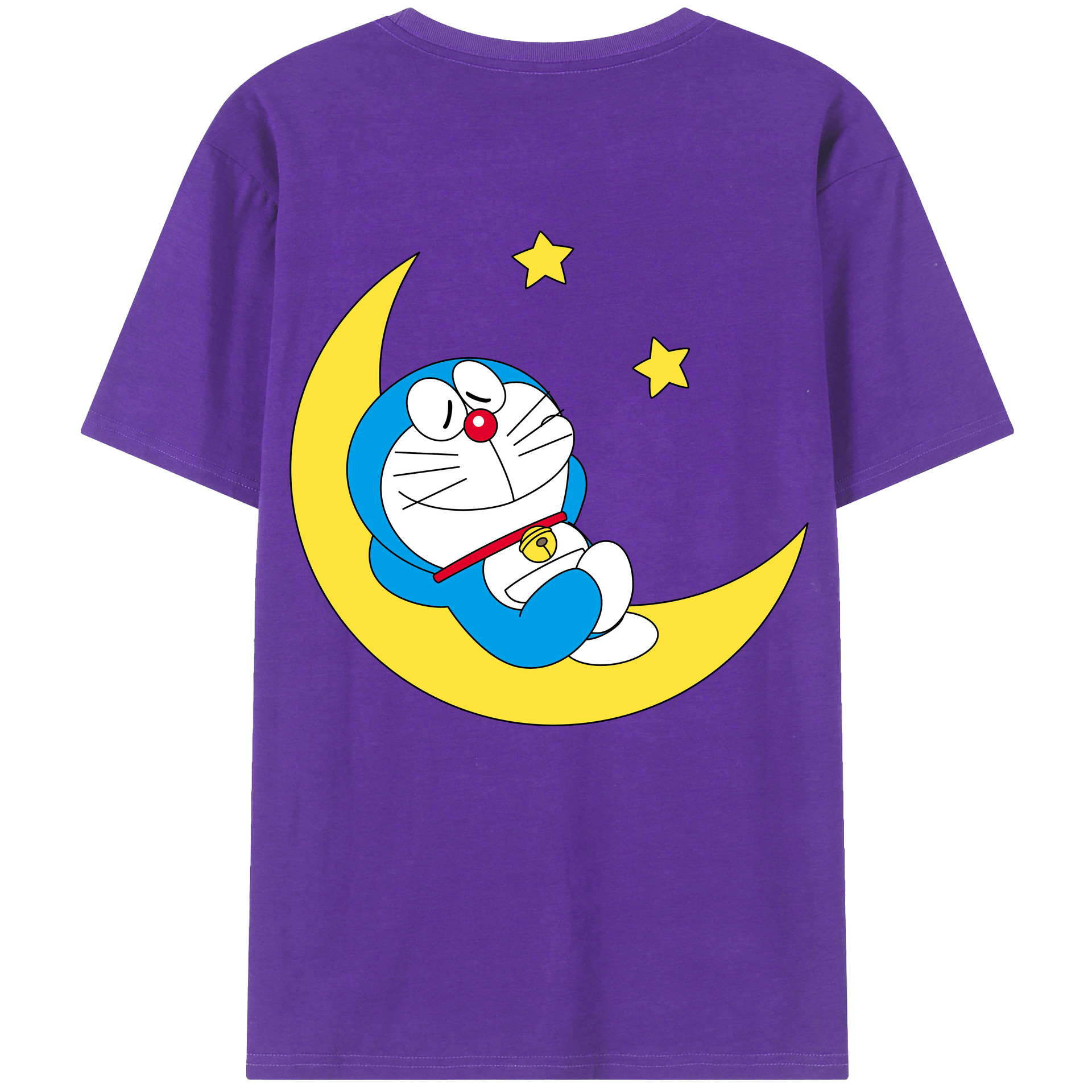 （画像用） ドラえもん Doraemon 綿100％ メンズ半袖Tシャツ（バックプリント） 通気性