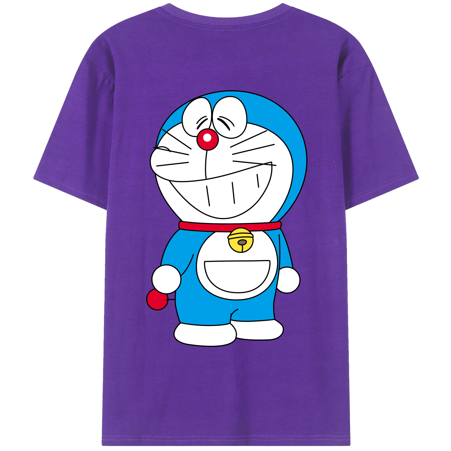 （画像用） ドラえもん Doraemon 綿100％ メンズ半袖Tシャツ（バックプリント） 通気性
