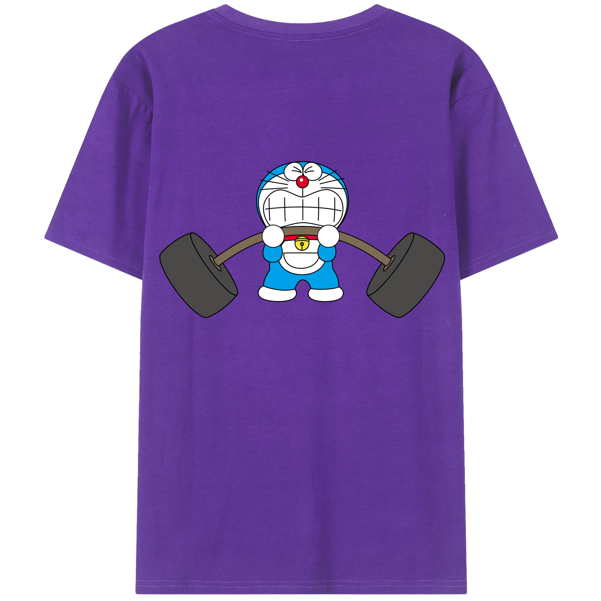 （画像用） ドラえもん Doraemon 綿100％ メンズ半袖Tシャツ（バックプリント） 通気性