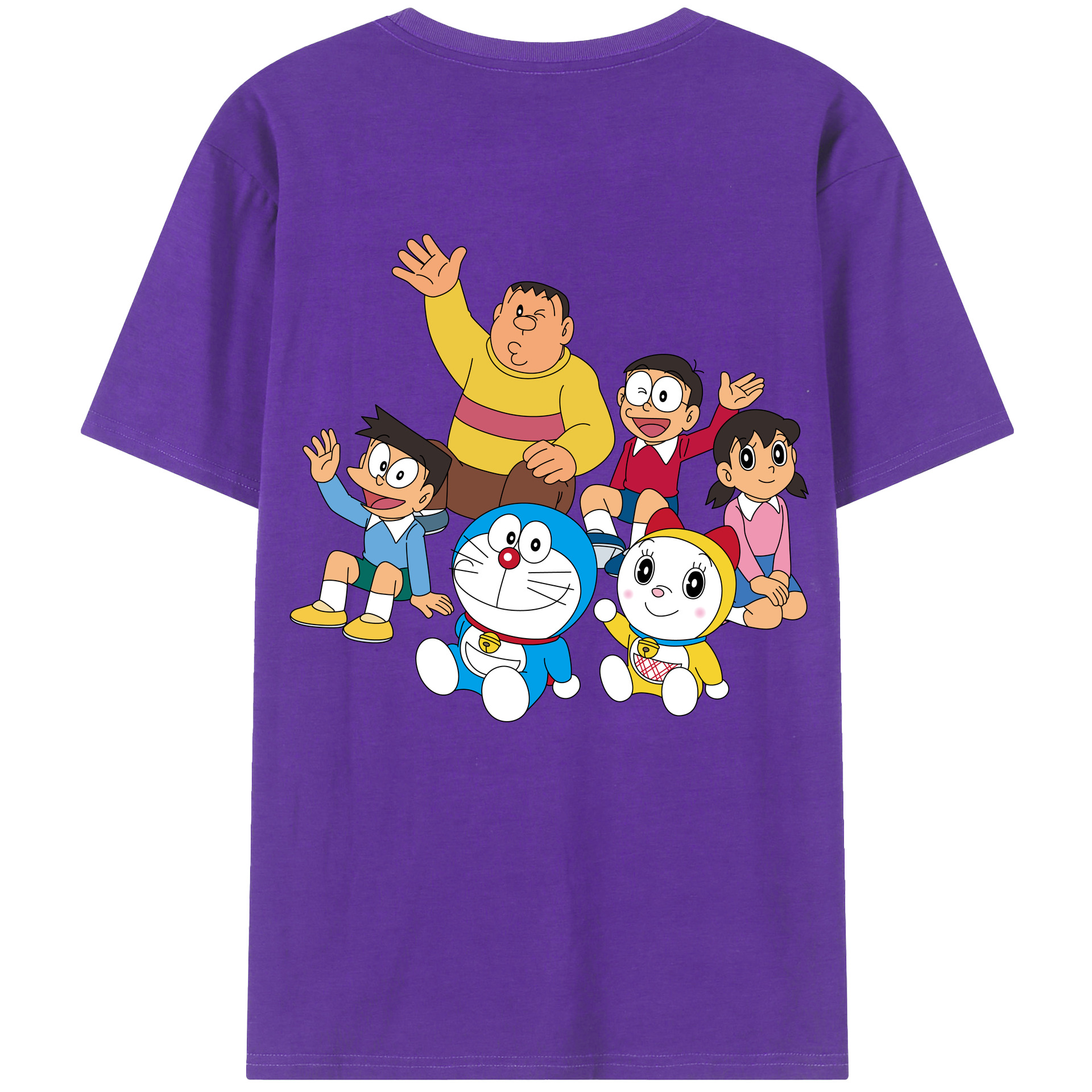 （画像用） ドラえもん 骨川 スネ夫 Doraemon Honekawa Suneo 綿100％ メンズ半袖Tシャツ（バックプリント） 通気性