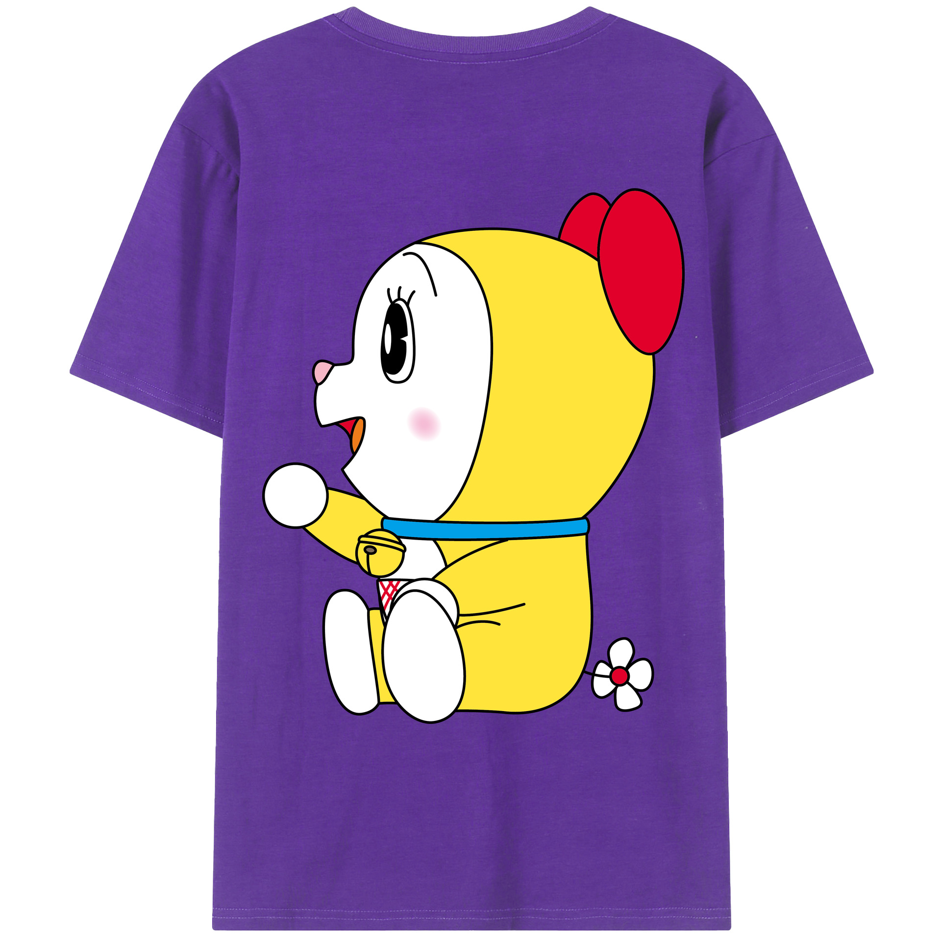 （画像用） ドラえもん ドラミ Doraemon Dorami 綿100％ メンズ半袖Tシャツ（バックプリント） 通気性