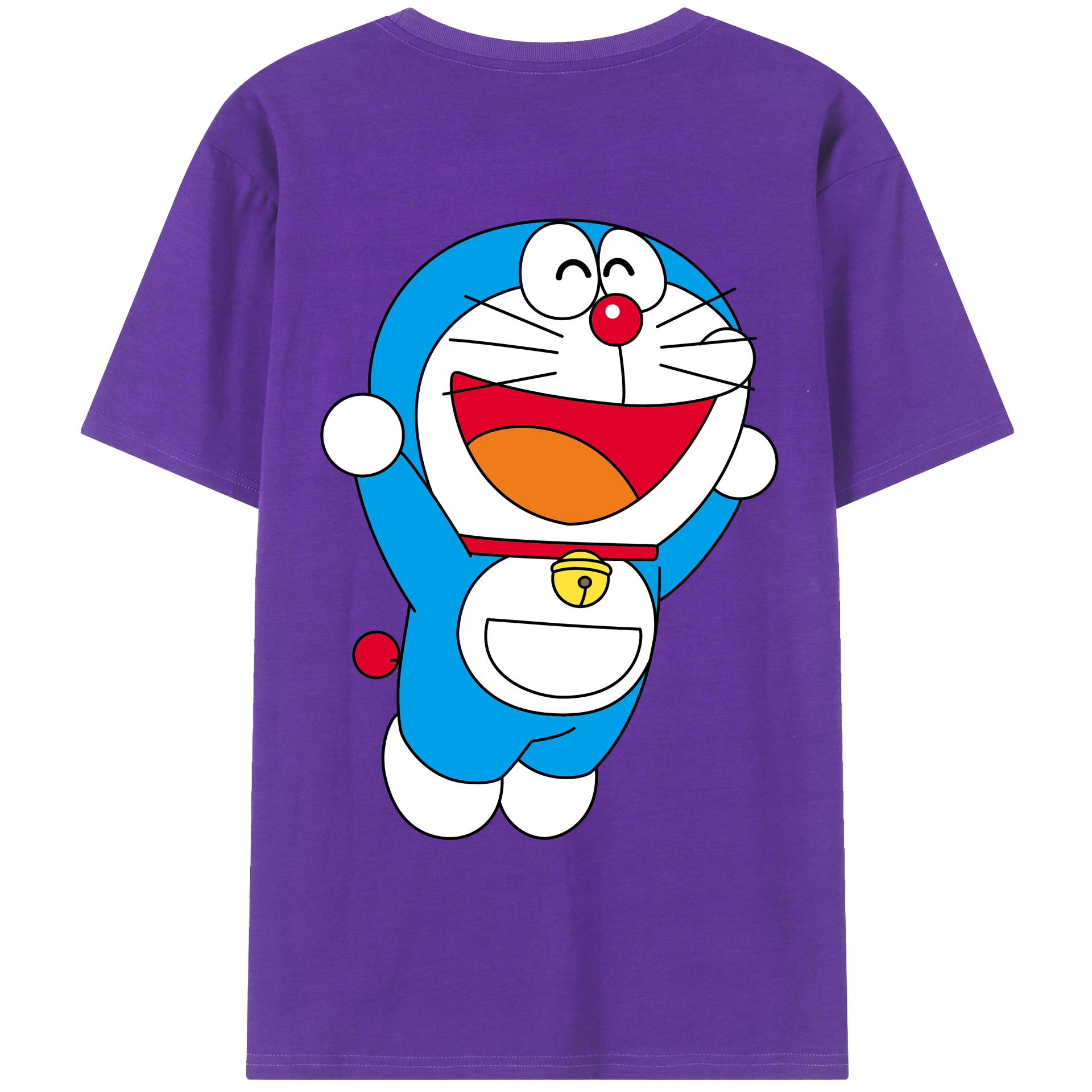（画像用） ドラえもん Doraemon 綿100％ メンズ半袖Tシャツ（バックプリント） 通気性