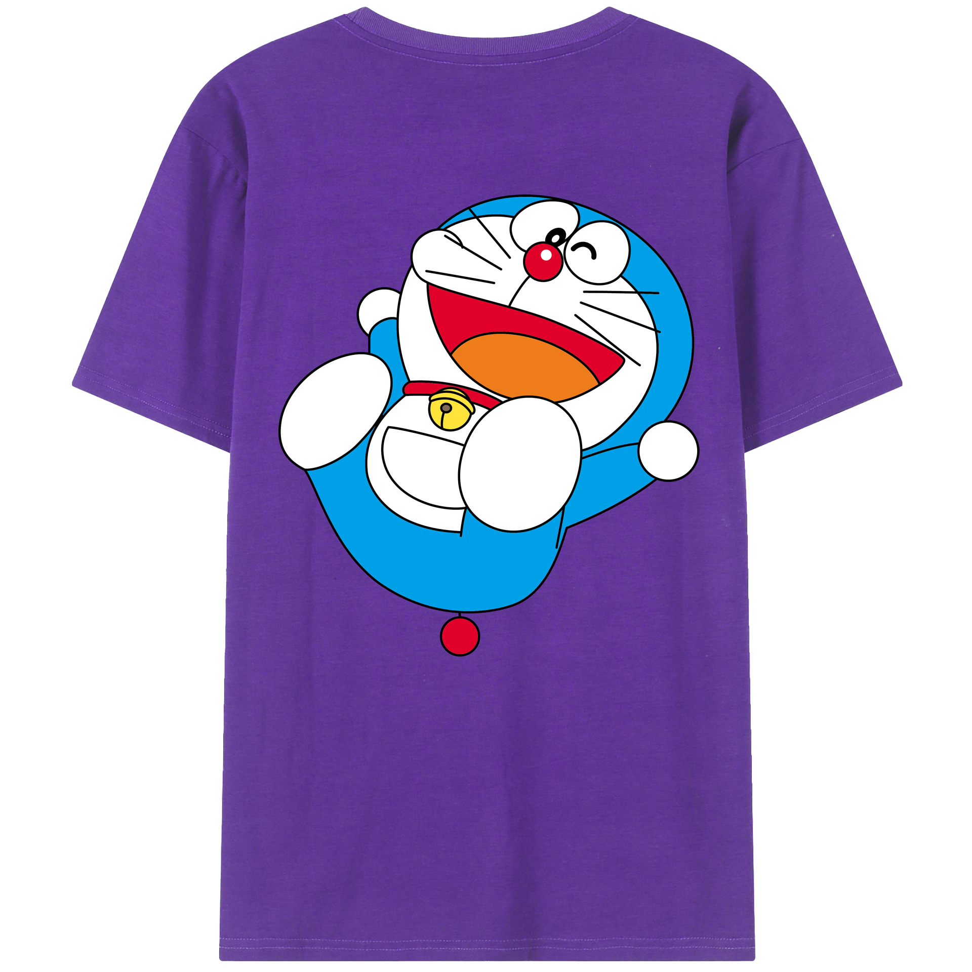 （画像用） ドラえもん Doraemon 綿100％ メンズ半袖Tシャツ（バックプリント） 通気性