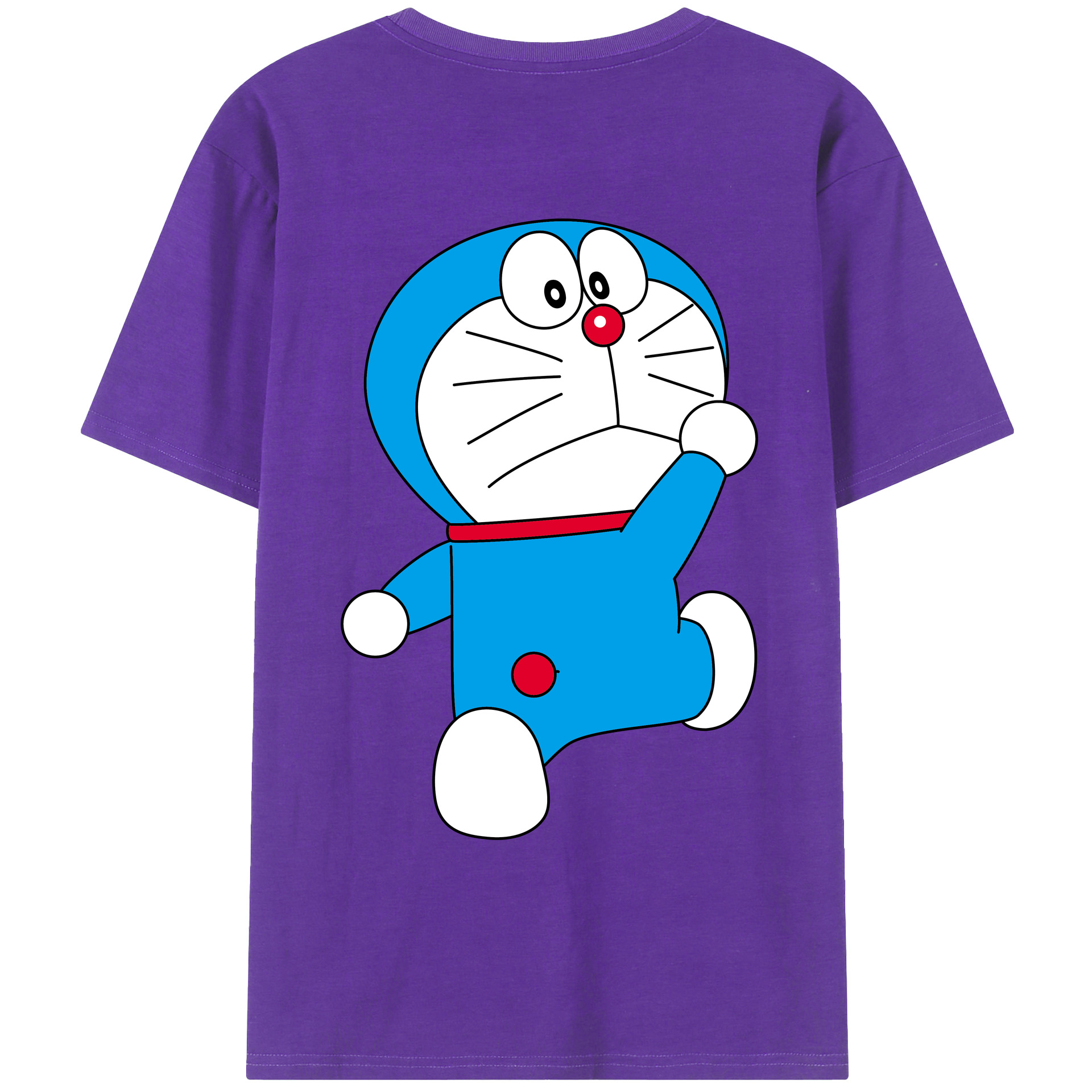 （画像用） ドラえもん Doraemon 綿100％ メンズ半袖Tシャツ（バックプリント） 通気性
