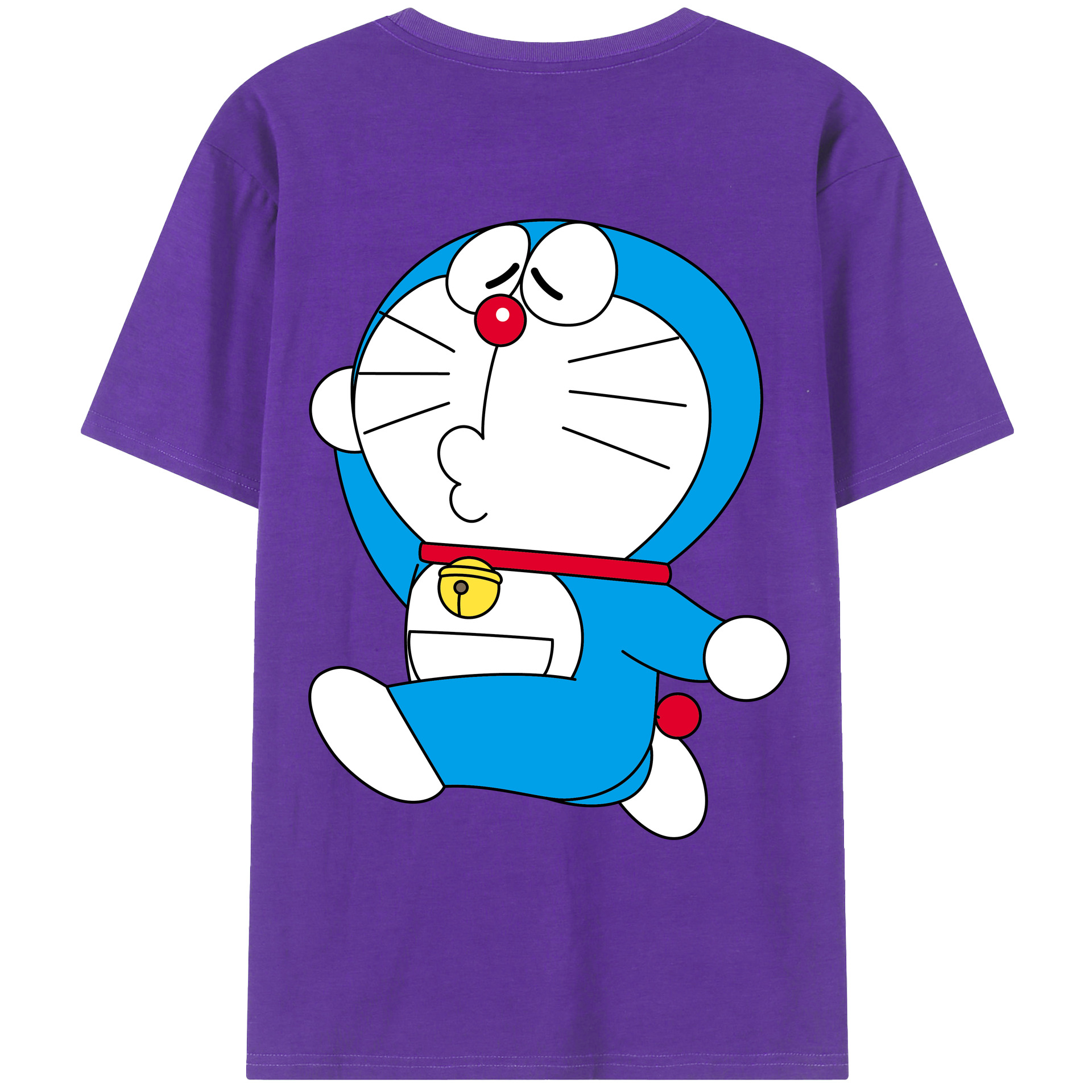 （画像用） ドラえもん Doraemon 綿100％ メンズ半袖Tシャツ（バックプリント） 通気性