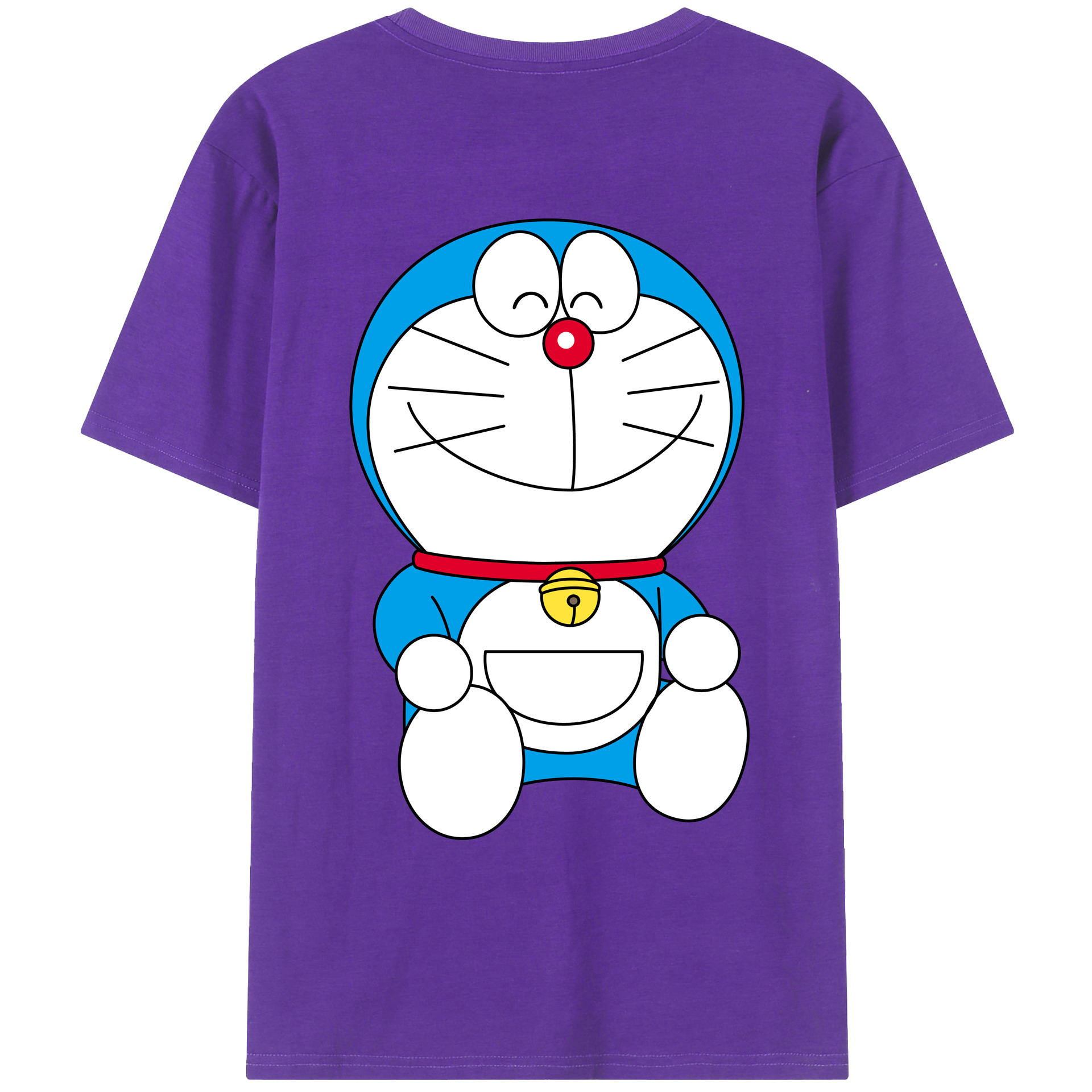 （画像用） ドラえもん Doraemon 綿100％ メンズ半袖Tシャツ（バックプリント） 通気性
