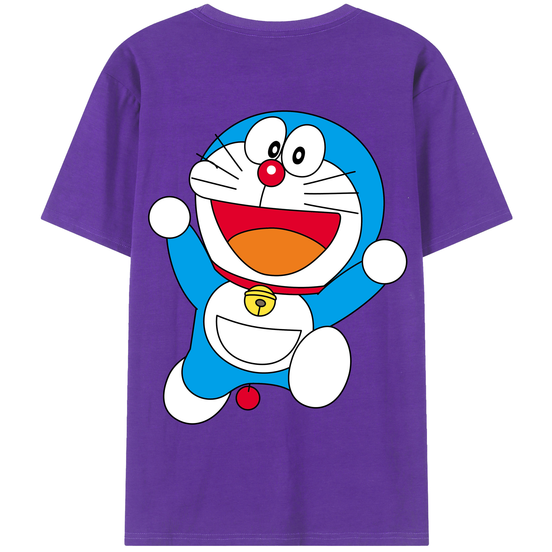 （画像用） ドラえもん Doraemon 綿100％ メンズ半袖Tシャツ（バックプリント） 通気性