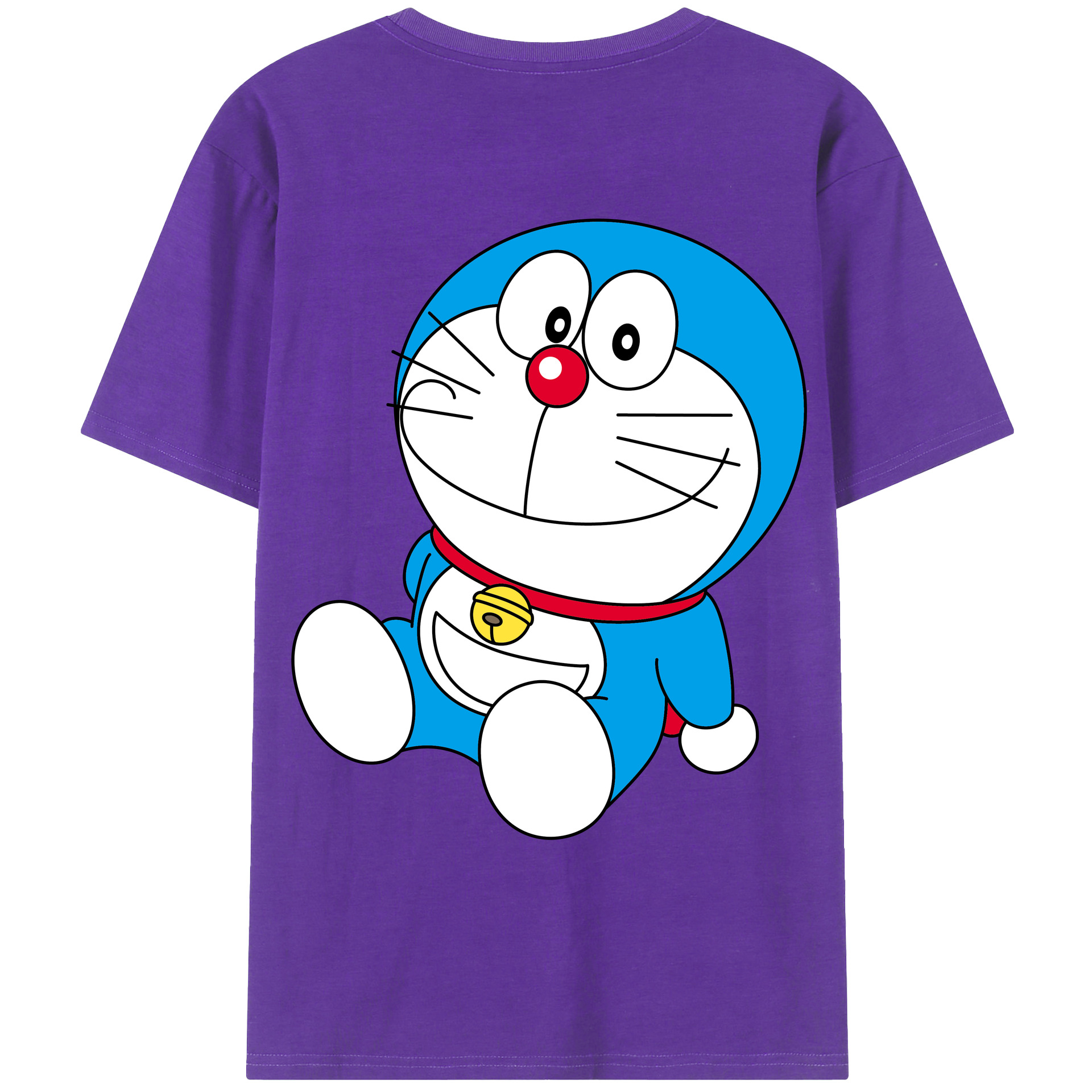 （画像用） ドラえもん Doraemon 綿100％ メンズ半袖Tシャツ（バックプリント） 通気性