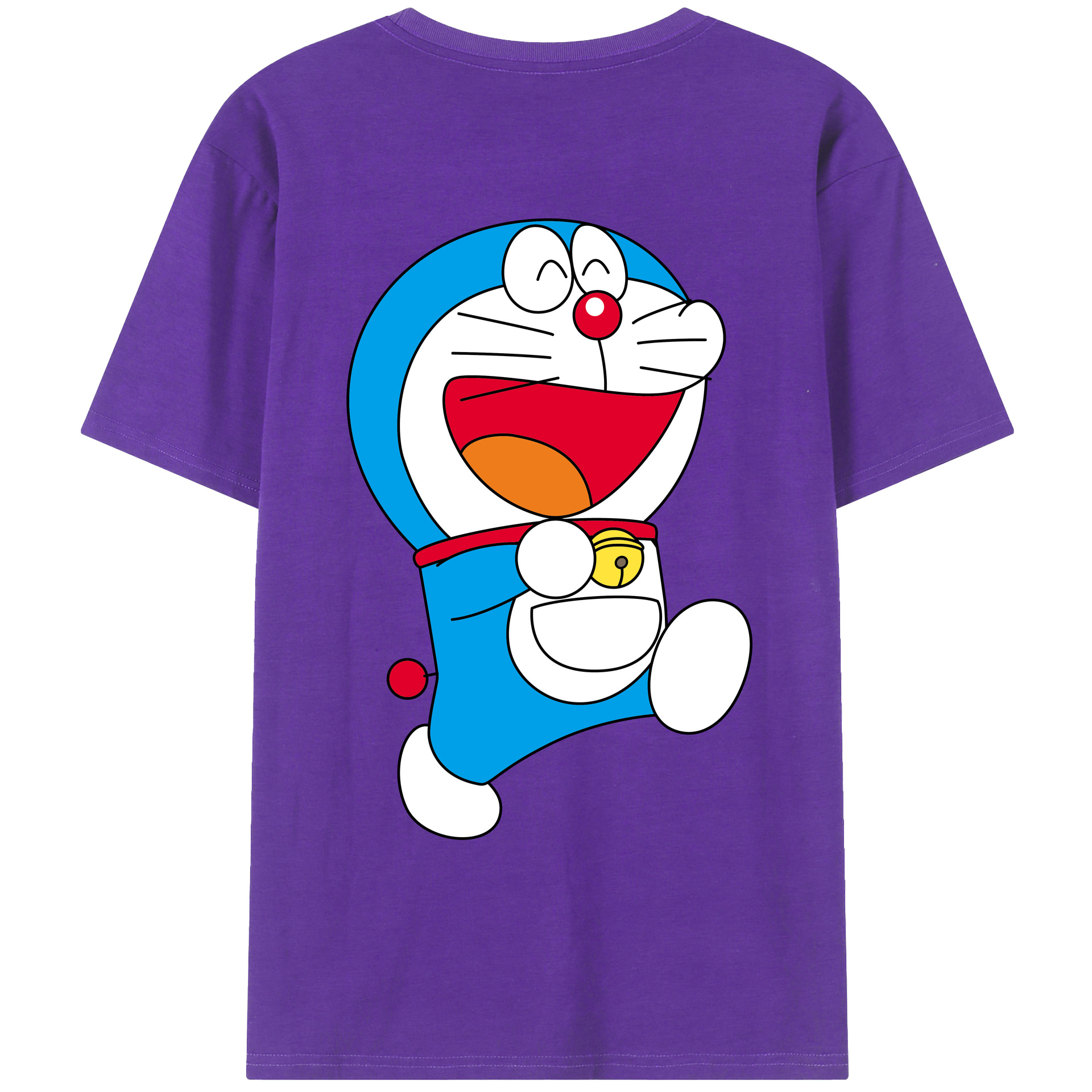 （画像用） ドラえもん Doraemon 綿100％ メンズ半袖Tシャツ（バックプリント） 通気性