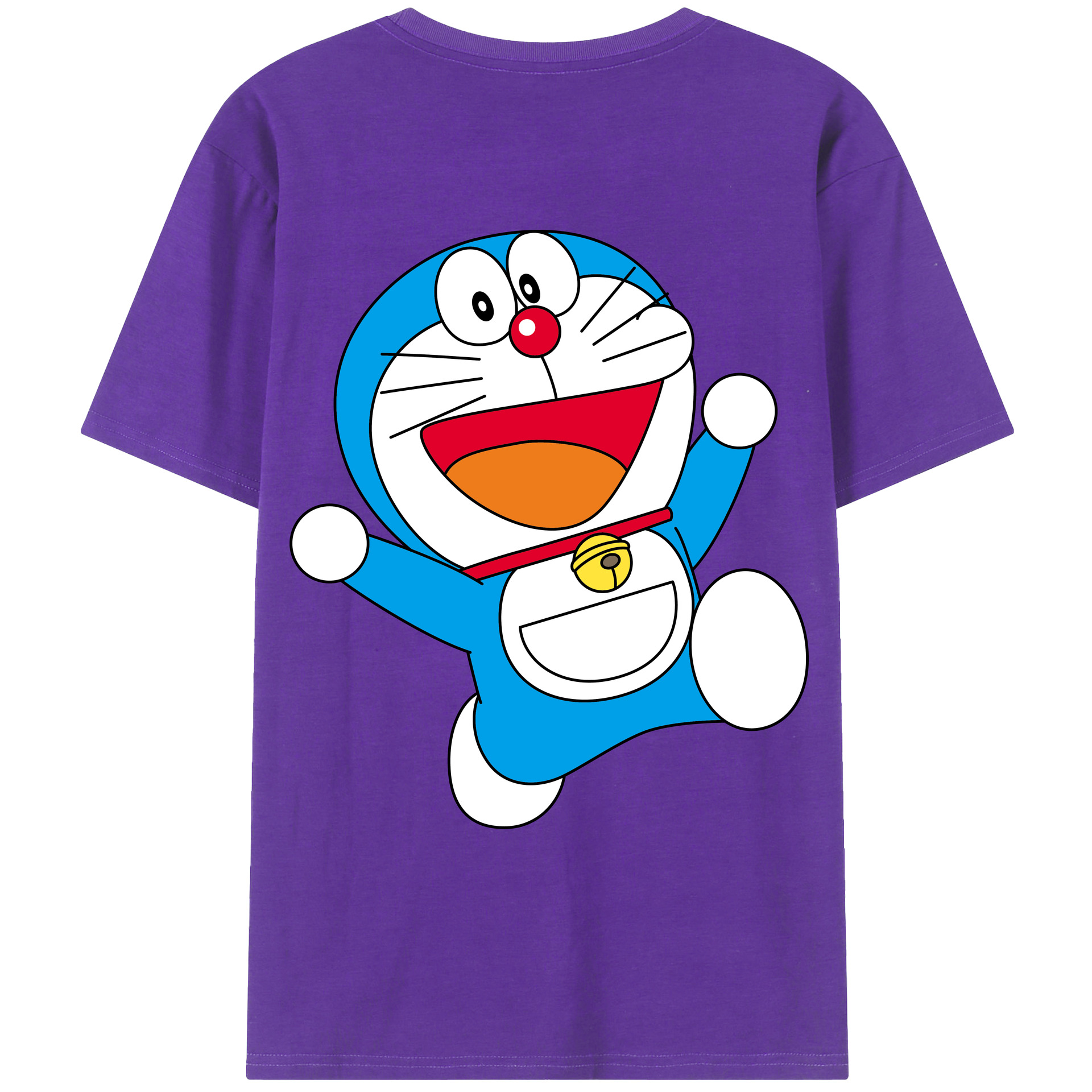 （画像用） ドラえもん Doraemon 綿100％ メンズ半袖Tシャツ（バックプリント） 通気性