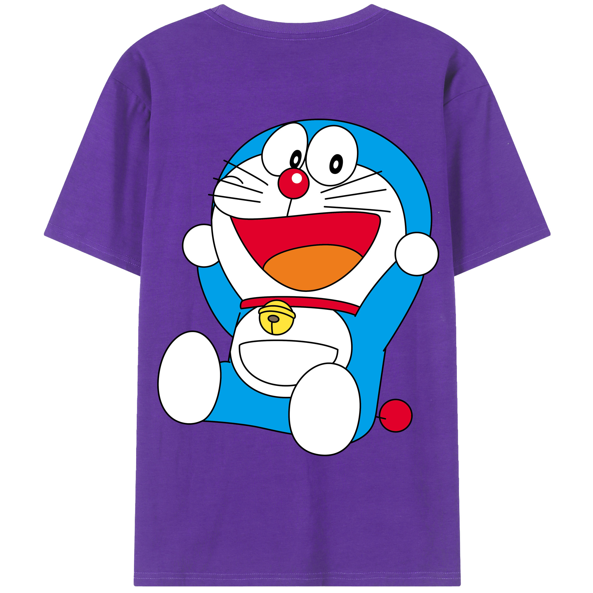 （画像用） ドラえもん Doraemon 綿100％ メンズ半袖Tシャツ（バックプリント） 通気性