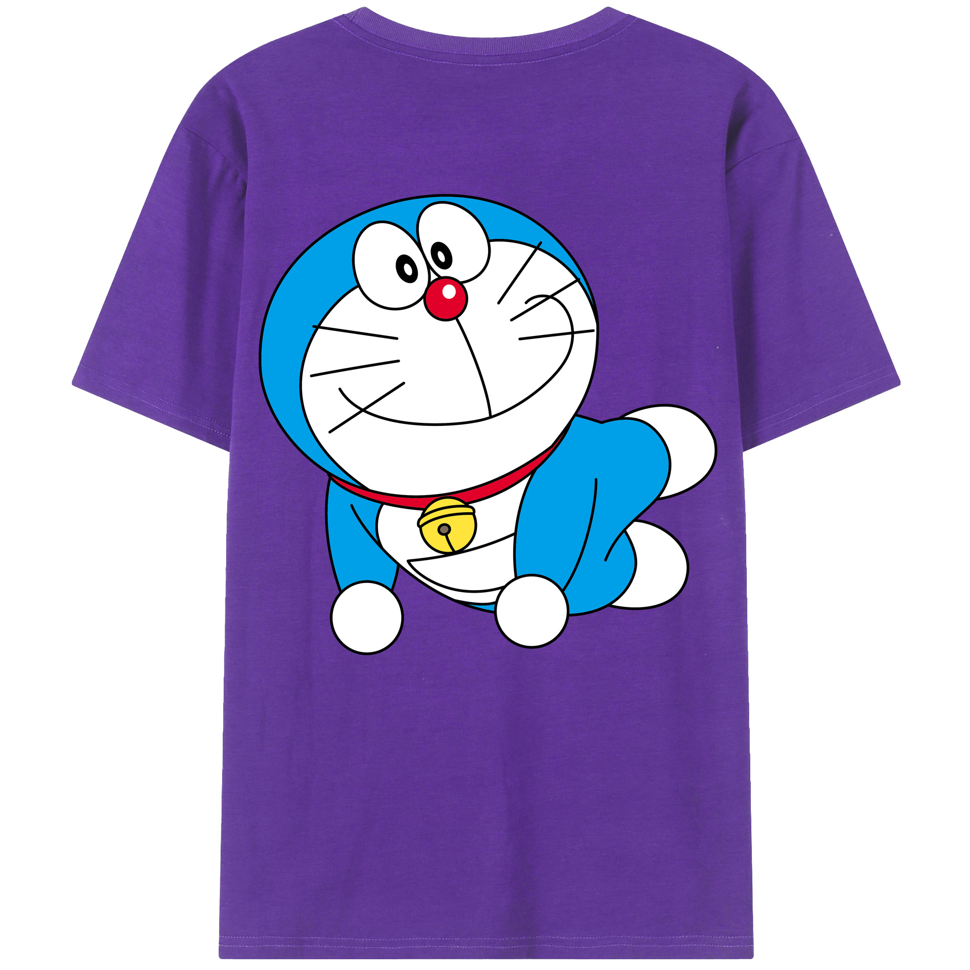 （画像用） ドラえもん Doraemon 綿100％ メンズ半袖Tシャツ（バックプリント） 通気性