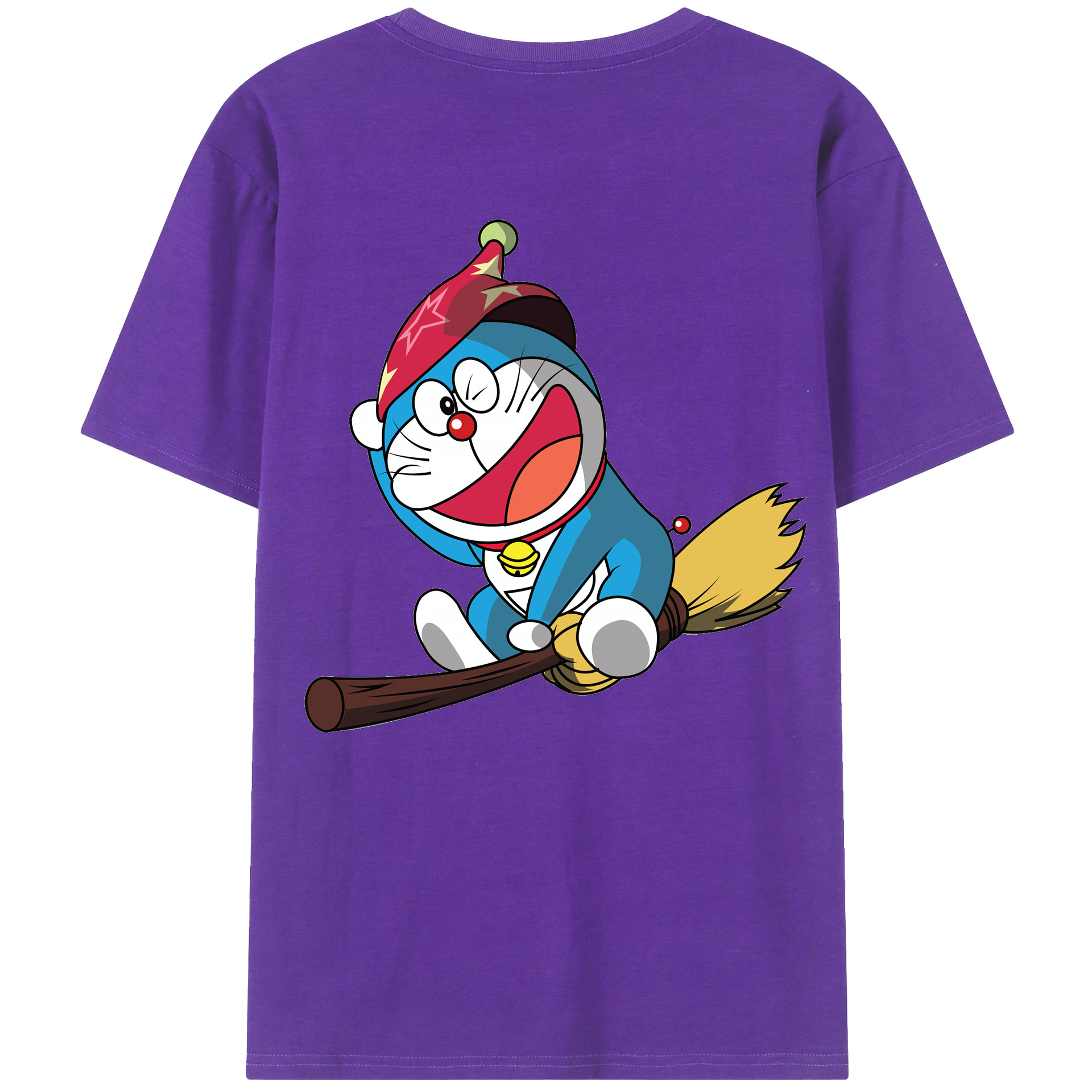 （画像用） ドラえもん Doraemon 綿100％ メンズ半袖Tシャツ（バックプリント） 通気性
