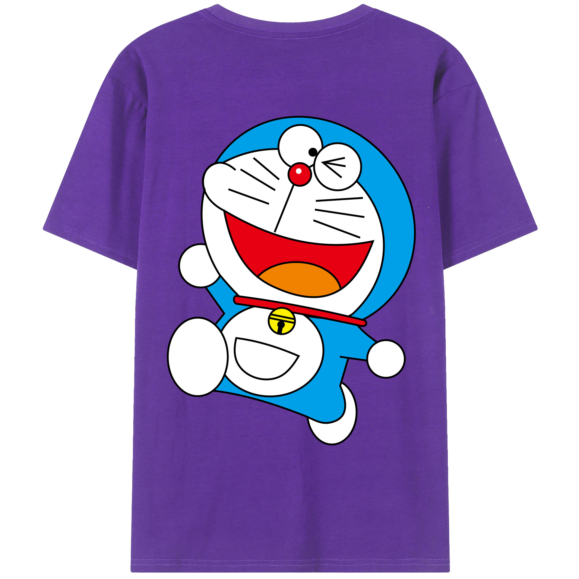 （画像用） ドラえもん Doraemon 綿100％ メンズ半袖Tシャツ（バックプリント） 通気性