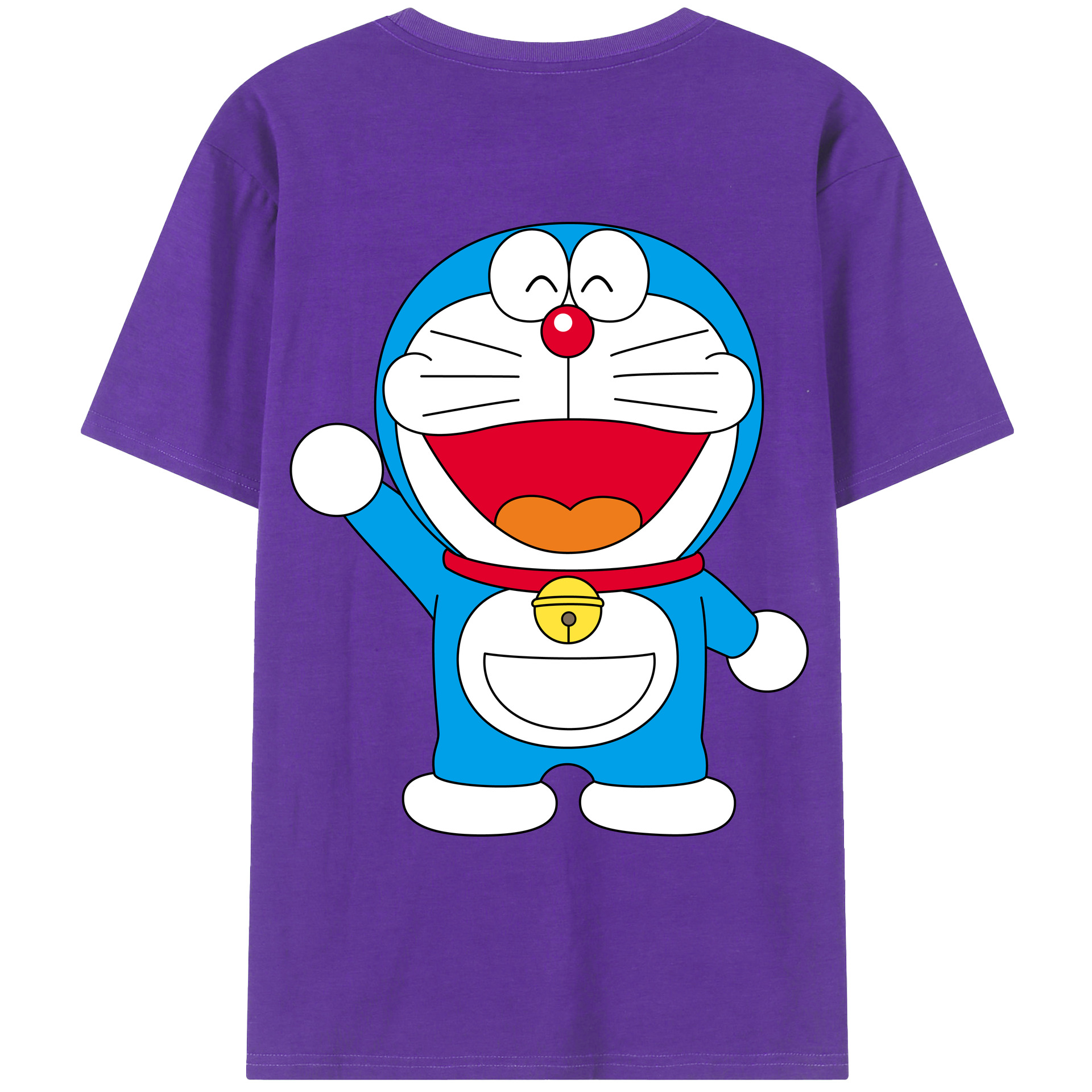 （画像用） ドラえもん Doraemon 綿100％ メンズ半袖Tシャツ（バックプリント） 通気性