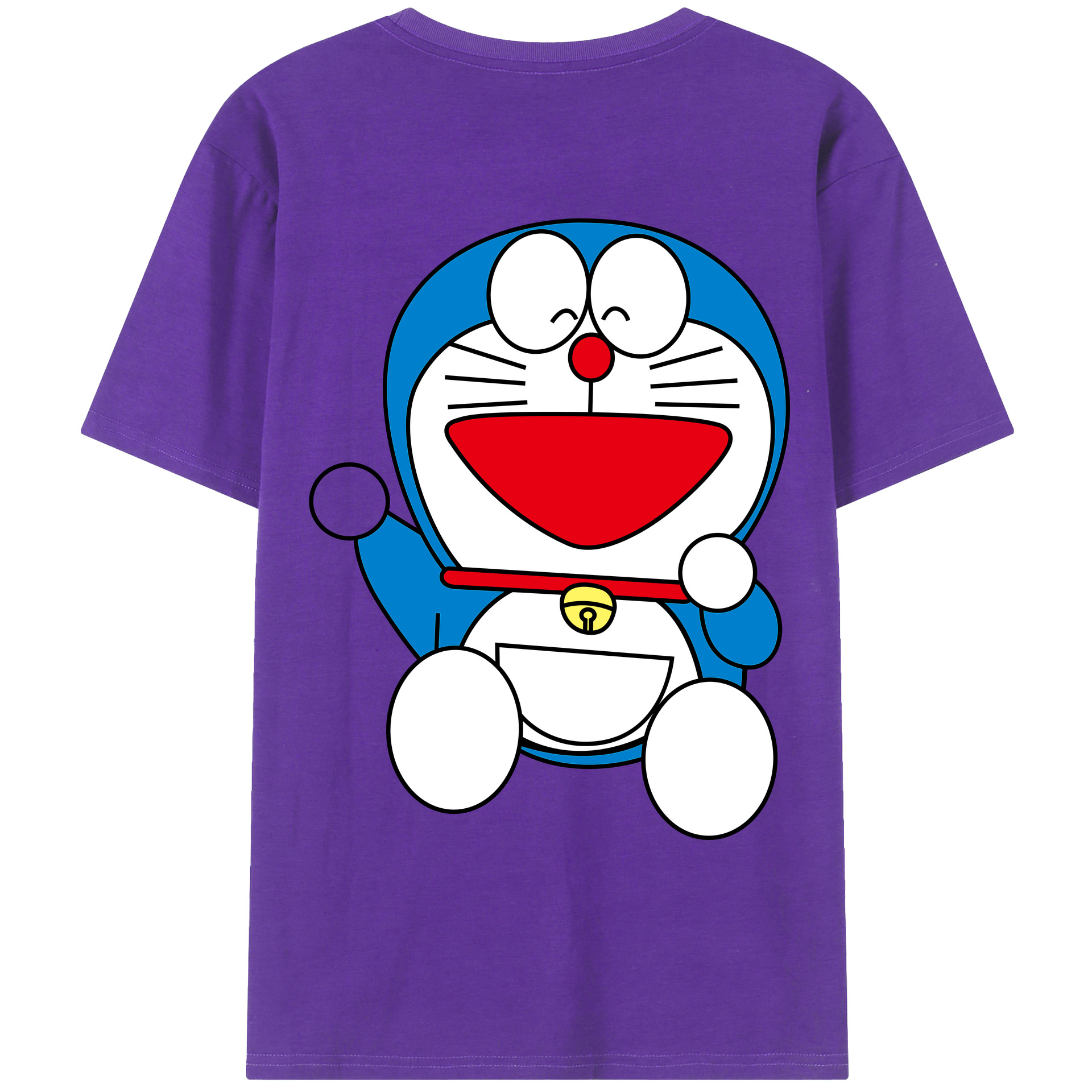 （画像用） ドラえもん Doraemon 綿100％ メンズ半袖Tシャツ（バックプリント） 通気性