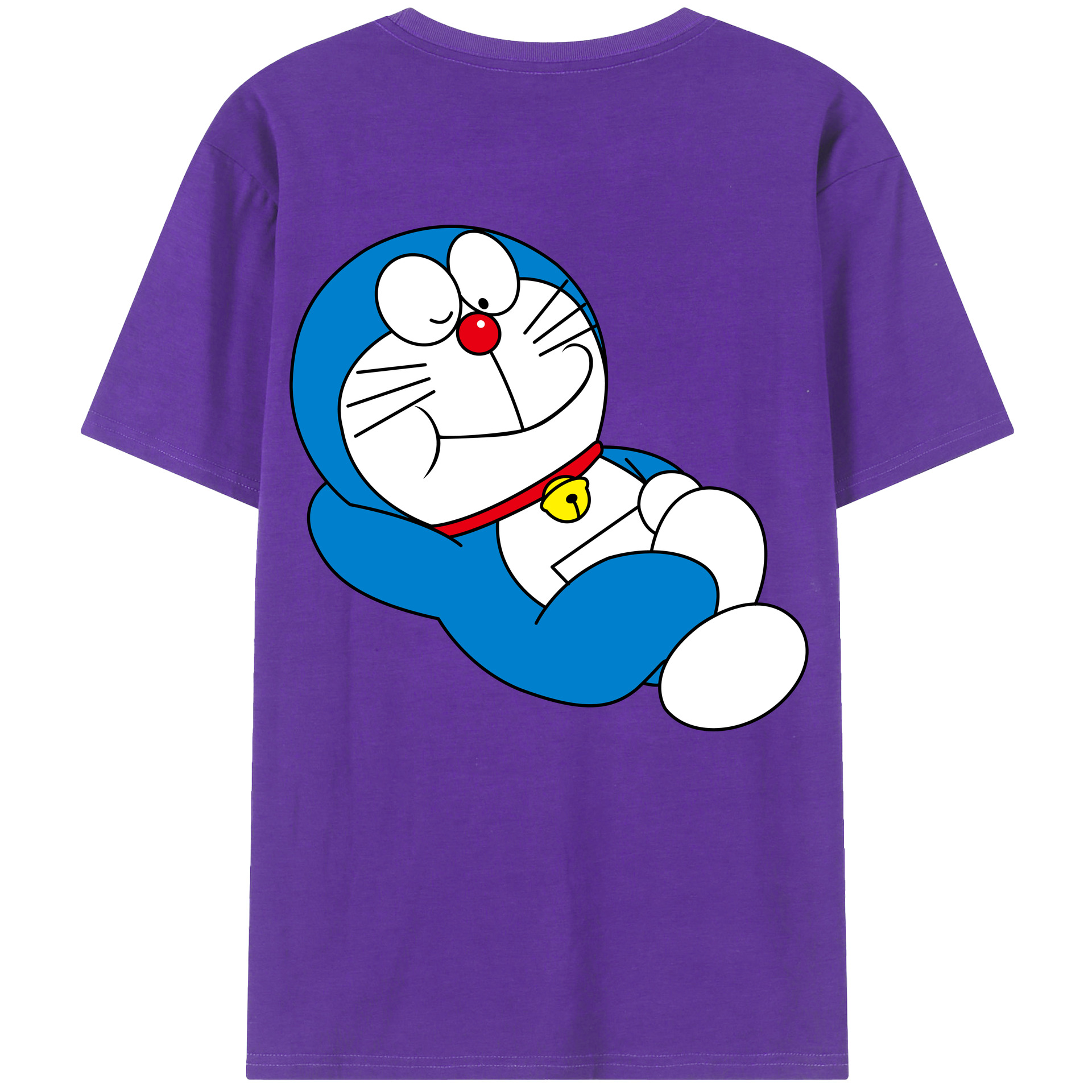 （画像用） ドラえもん Doraemon 綿100％ メンズ半袖Tシャツ（バックプリント） 通気性