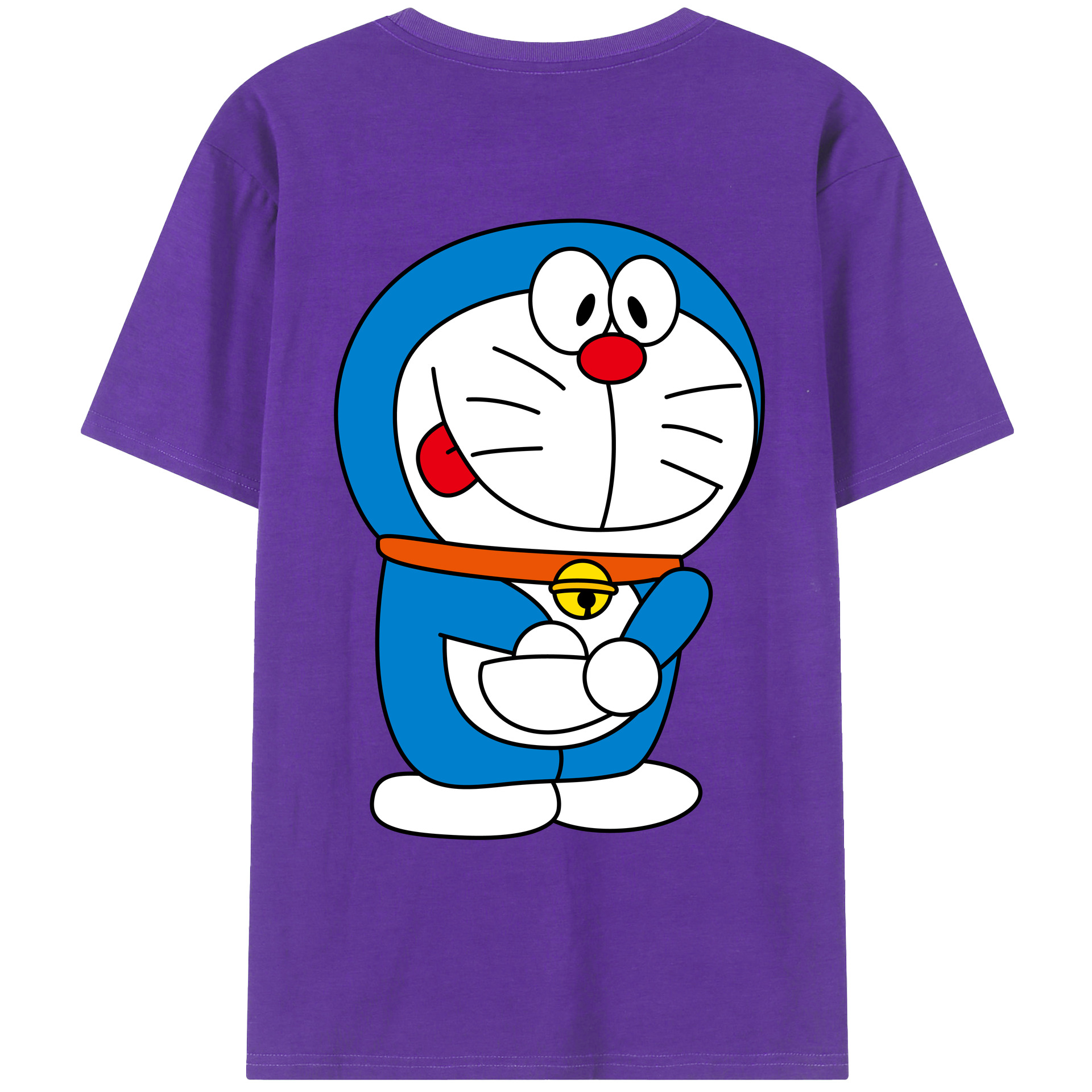 （画像用） ドラえもん Doraemon 綿100％ メンズ半袖Tシャツ（バックプリント） 通気性