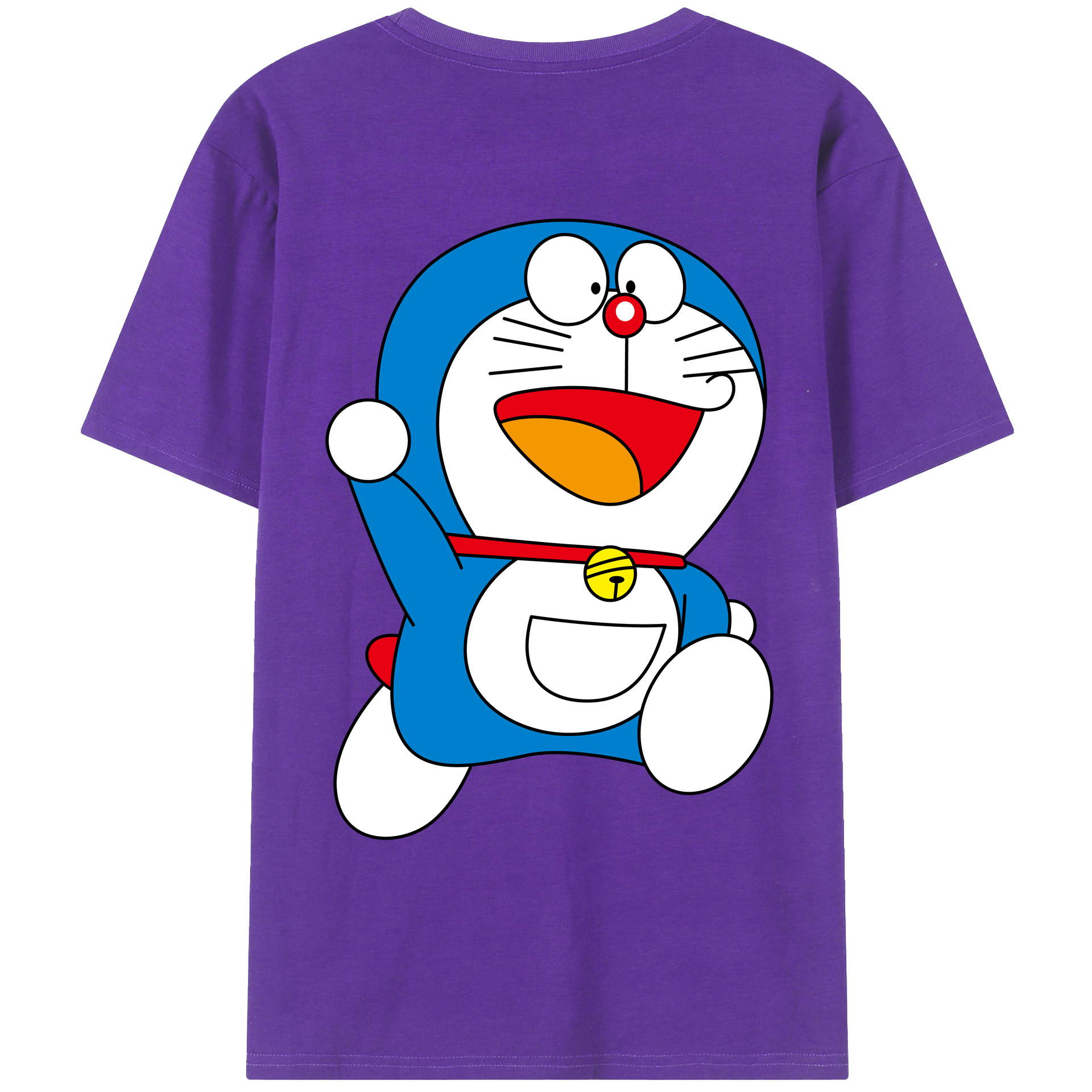 （画像用） ドラえもん Doraemon 綿100％ メンズ半袖Tシャツ（バックプリント） 通気性