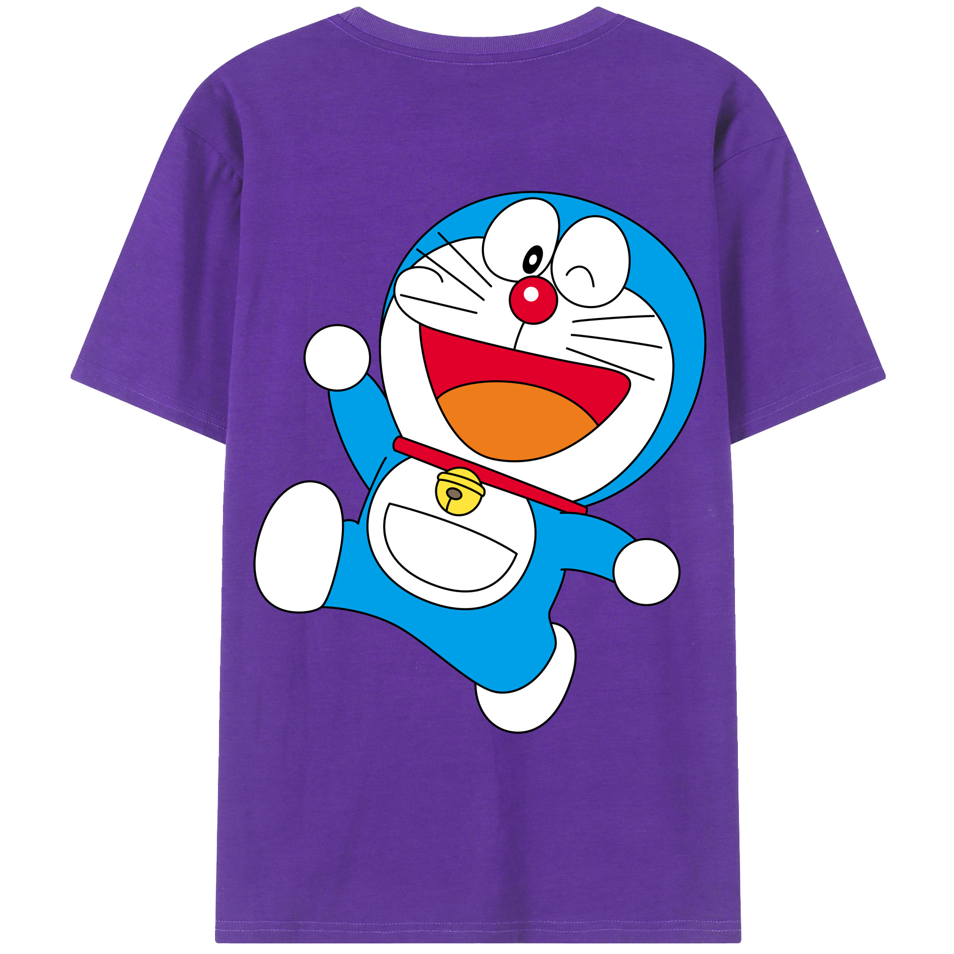 （画像用） ドラえもん Doraemon 綿100％ メンズ半袖Tシャツ（バックプリント） 通気性