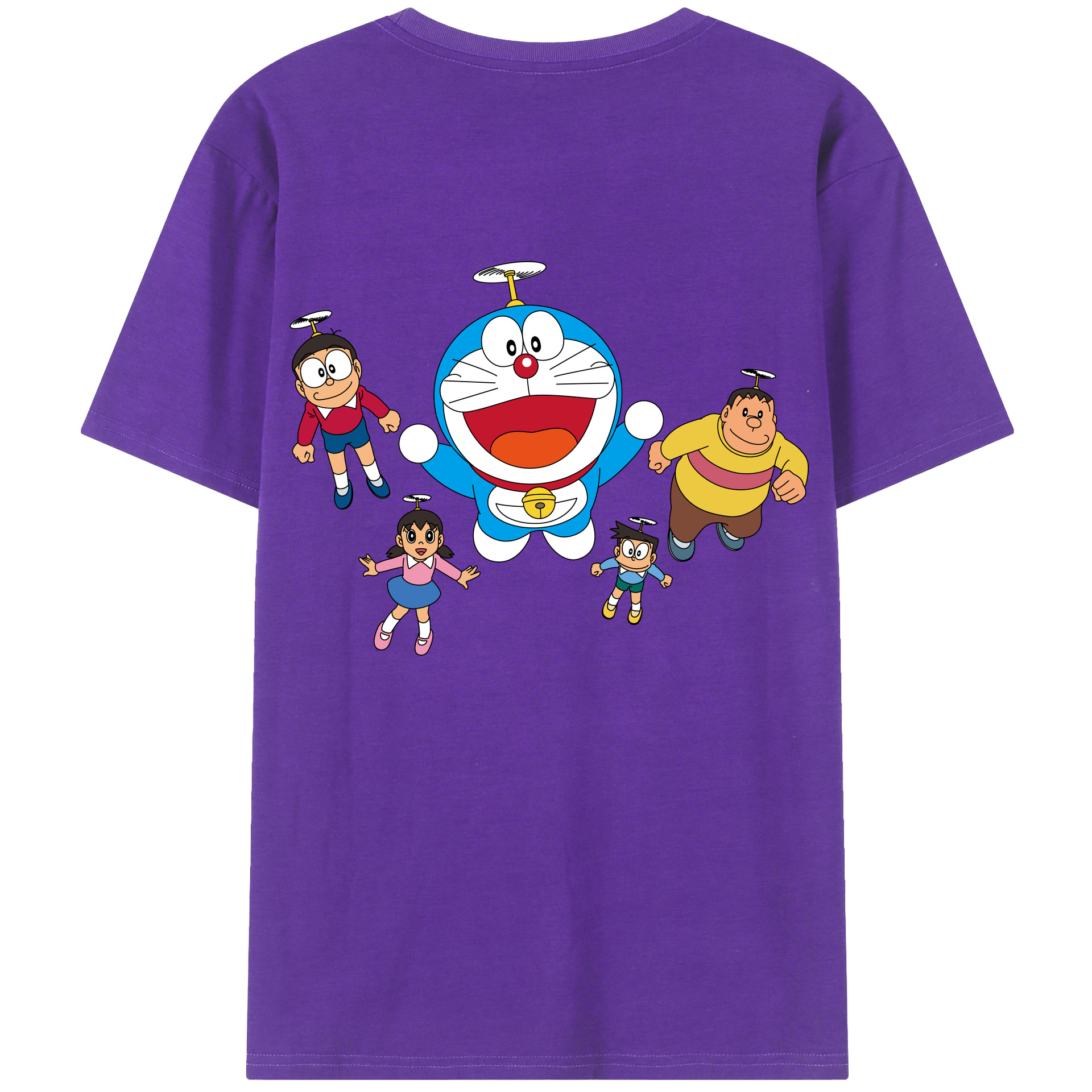 （画像用） ドラえもん 骨川 スネ夫 Doraemon Honekawa Suneo 綿100％ メンズ半袖Tシャツ（バックプリント） 通気性