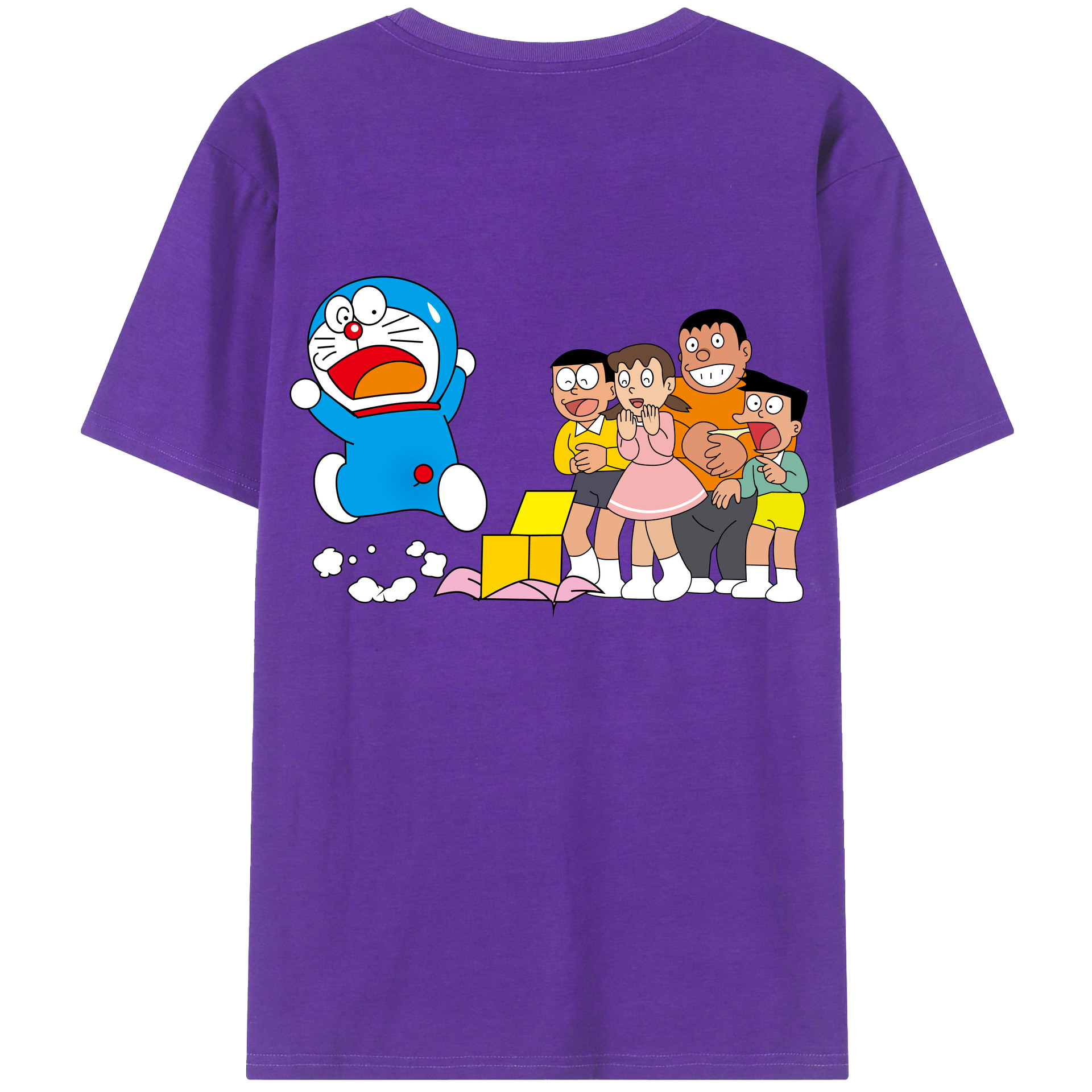 （画像用） ドラえもん 骨川 スネ夫 Doraemon Honekawa Suneo 綿100％ メンズ半袖Tシャツ（バックプリント） 通気性