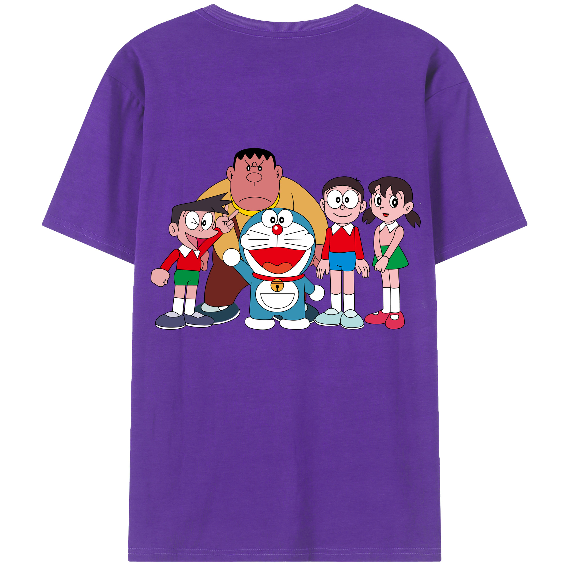 （画像用） ドラえもん 骨川 スネ夫 Doraemon Honekawa Suneo 綿100％ メンズ半袖Tシャツ（バックプリント） 通気性