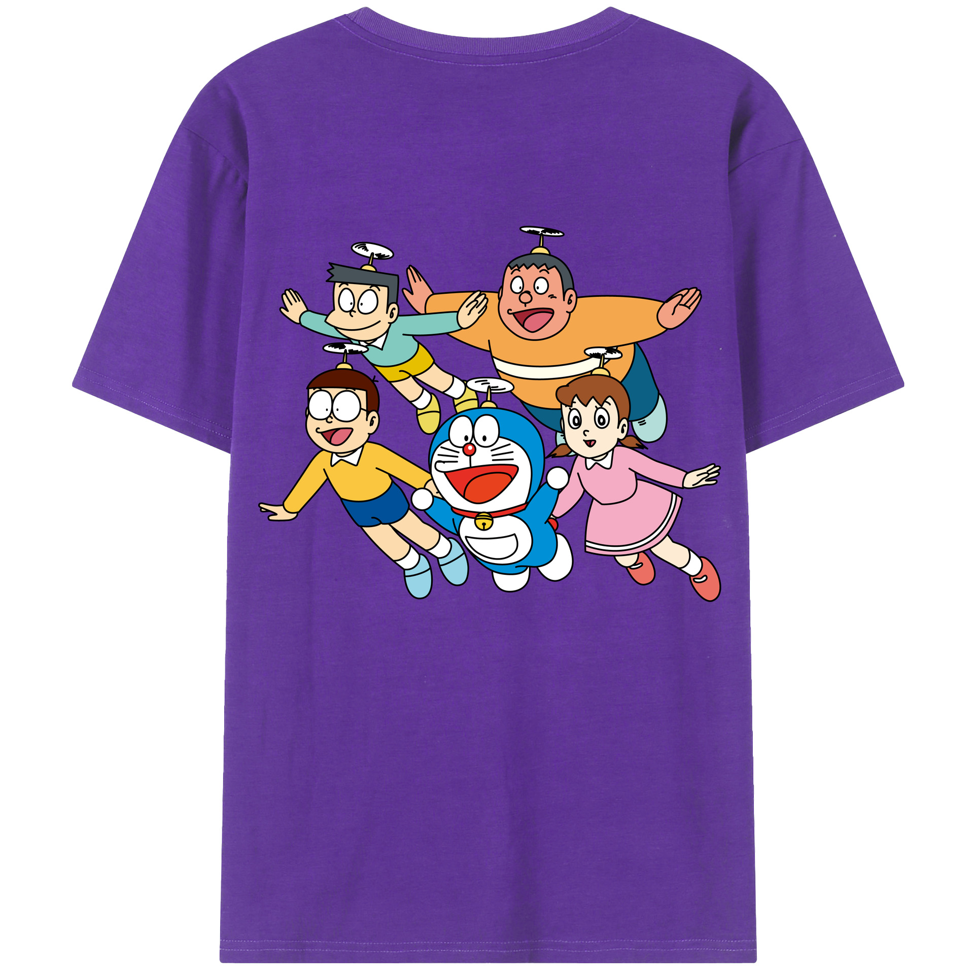 （画像用） ドラえもん 骨川 スネ夫 Doraemon Honekawa Suneo 綿100％ メンズ半袖Tシャツ（バックプリント） 通気性