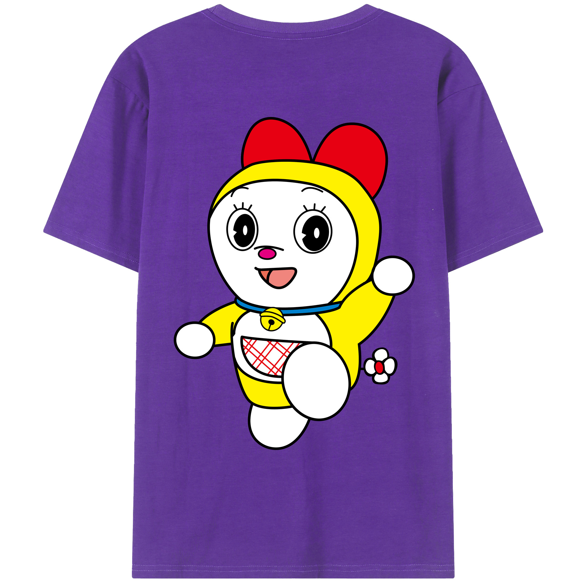 （画像用） ドラえもん ドラミ Doraemon Dorami 綿100％ メンズ半袖Tシャツ（バックプリント） 通気性