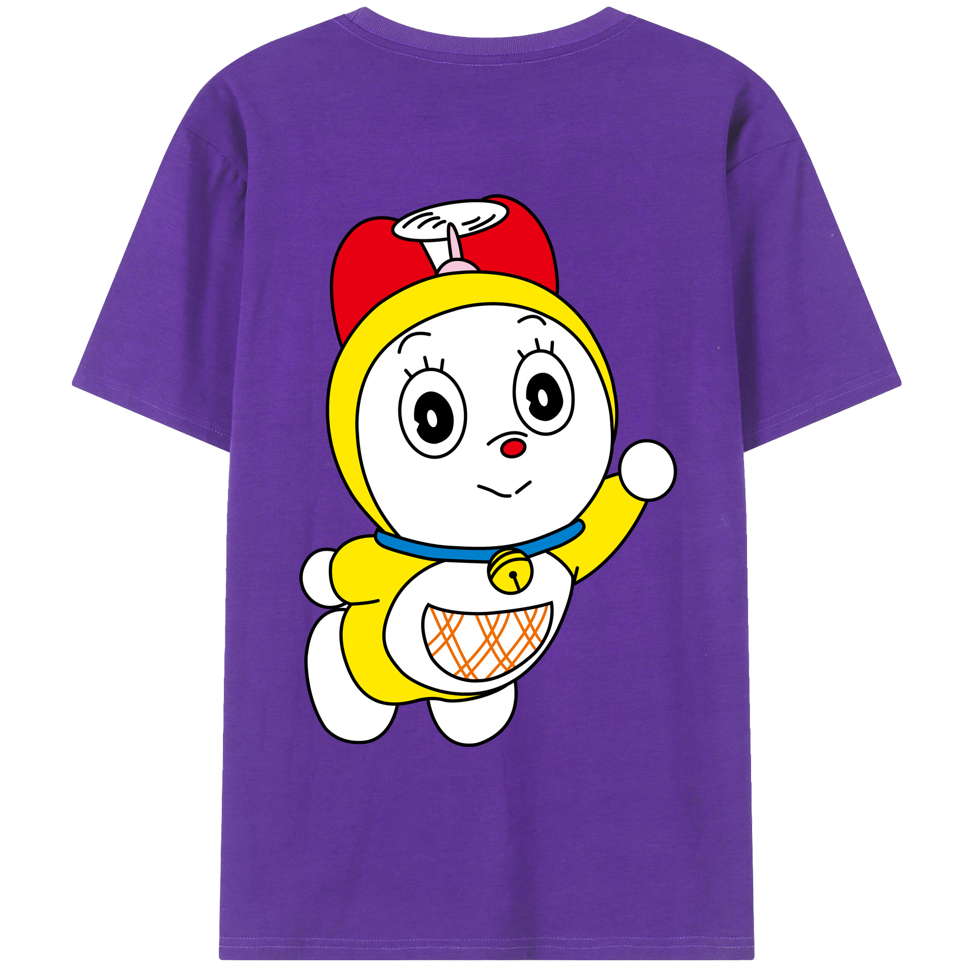 （画像用） ドラえもん ドラミ Doraemon Dorami 綿100％ メンズ半袖Tシャツ（バックプリント） 通気性