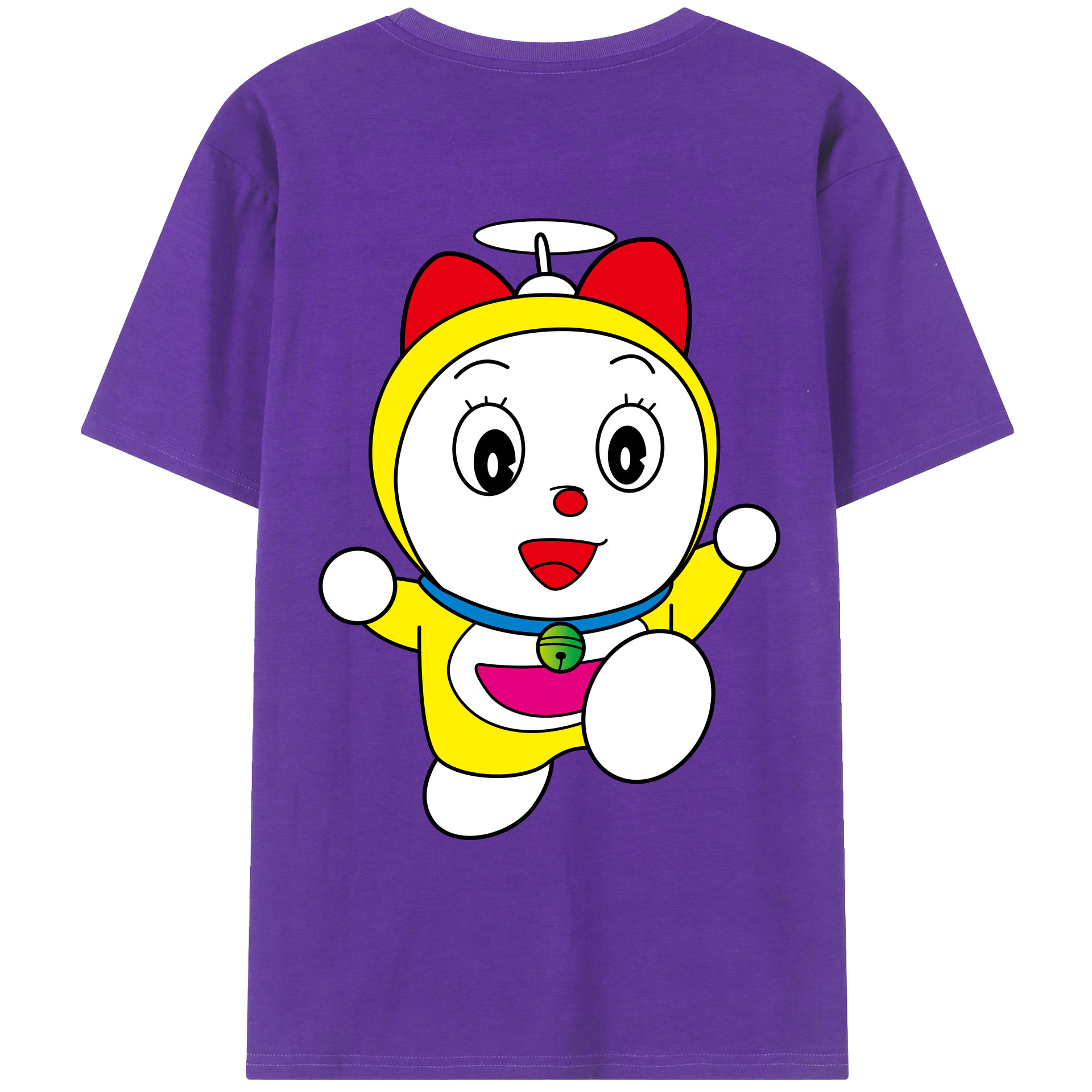 （画像用） ドラえもん ドラミ Doraemon Dorami 綿100％ メンズ半袖Tシャツ（バックプリント） 通気性