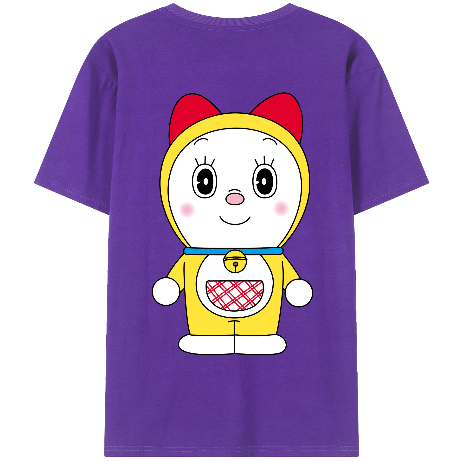 （画像用） ドラえもん ドラミ Doraemon Dorami 綿100％ メンズ半袖Tシャツ（バックプリント） 通気性