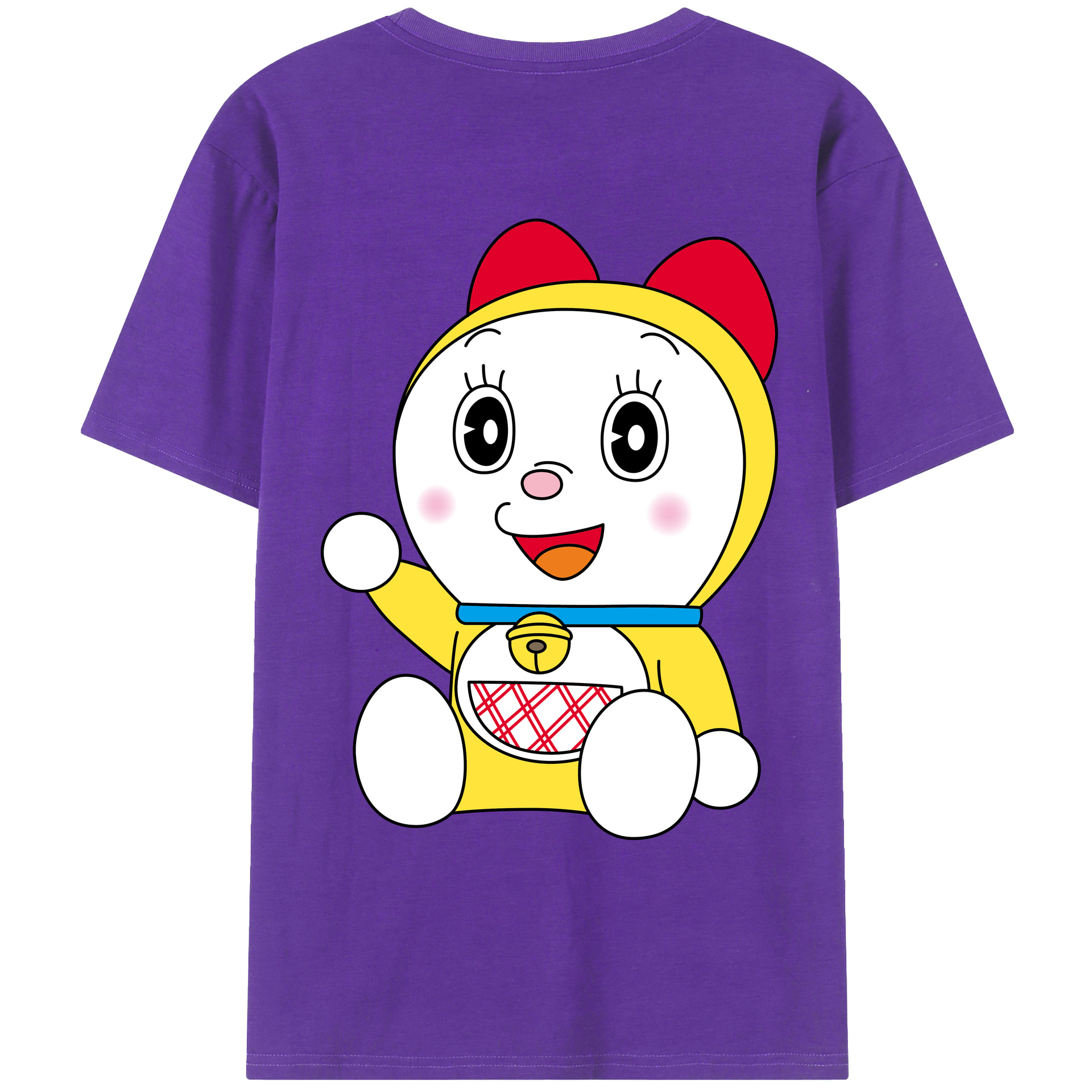 （画像用） ドラえもん ドラミ Doraemon Dorami 綿100％ メンズ半袖Tシャツ（バックプリント） 通気性
